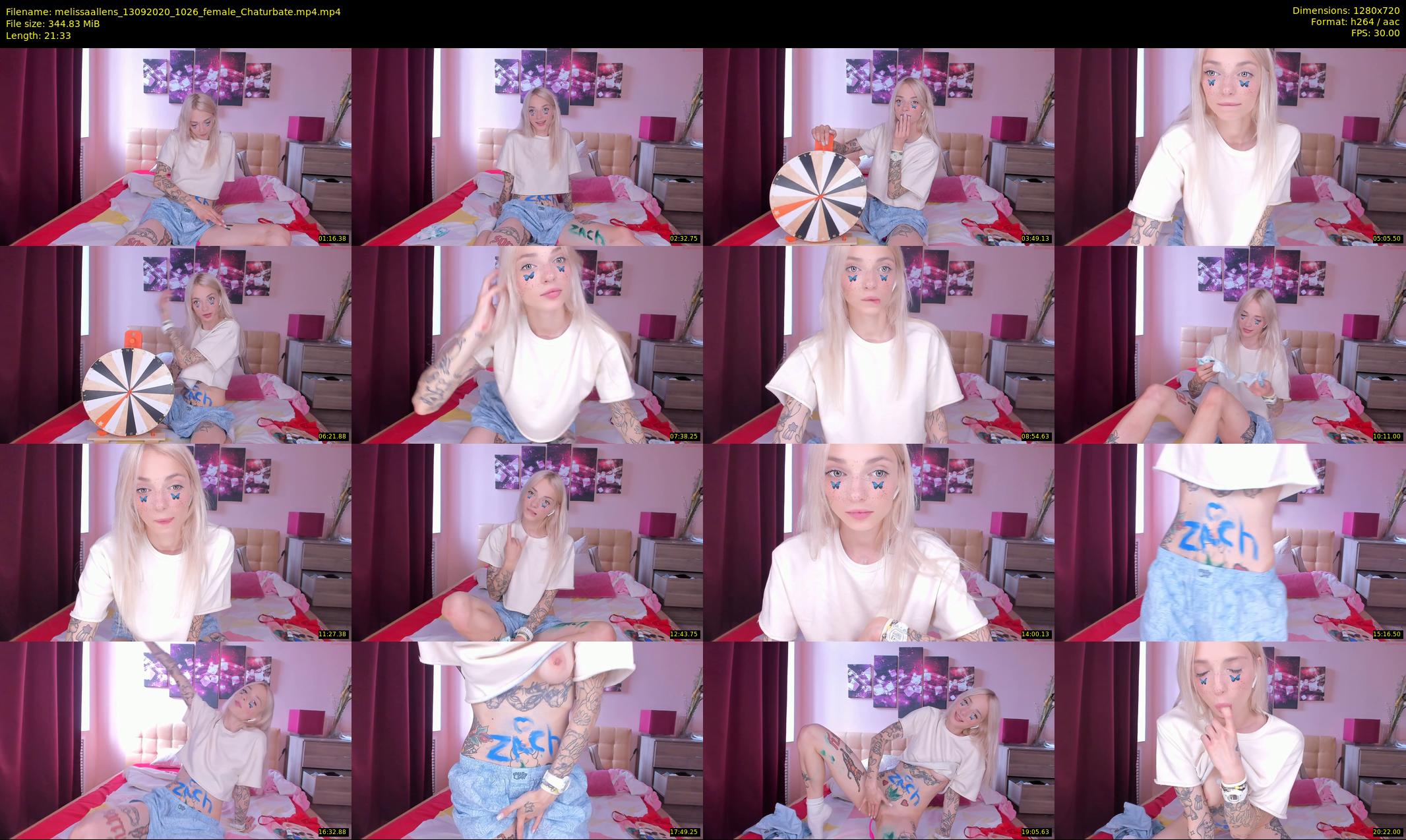 melissaallens — 22 minute Chaturbate female cam show recording, 720p, Sep 13, 2020