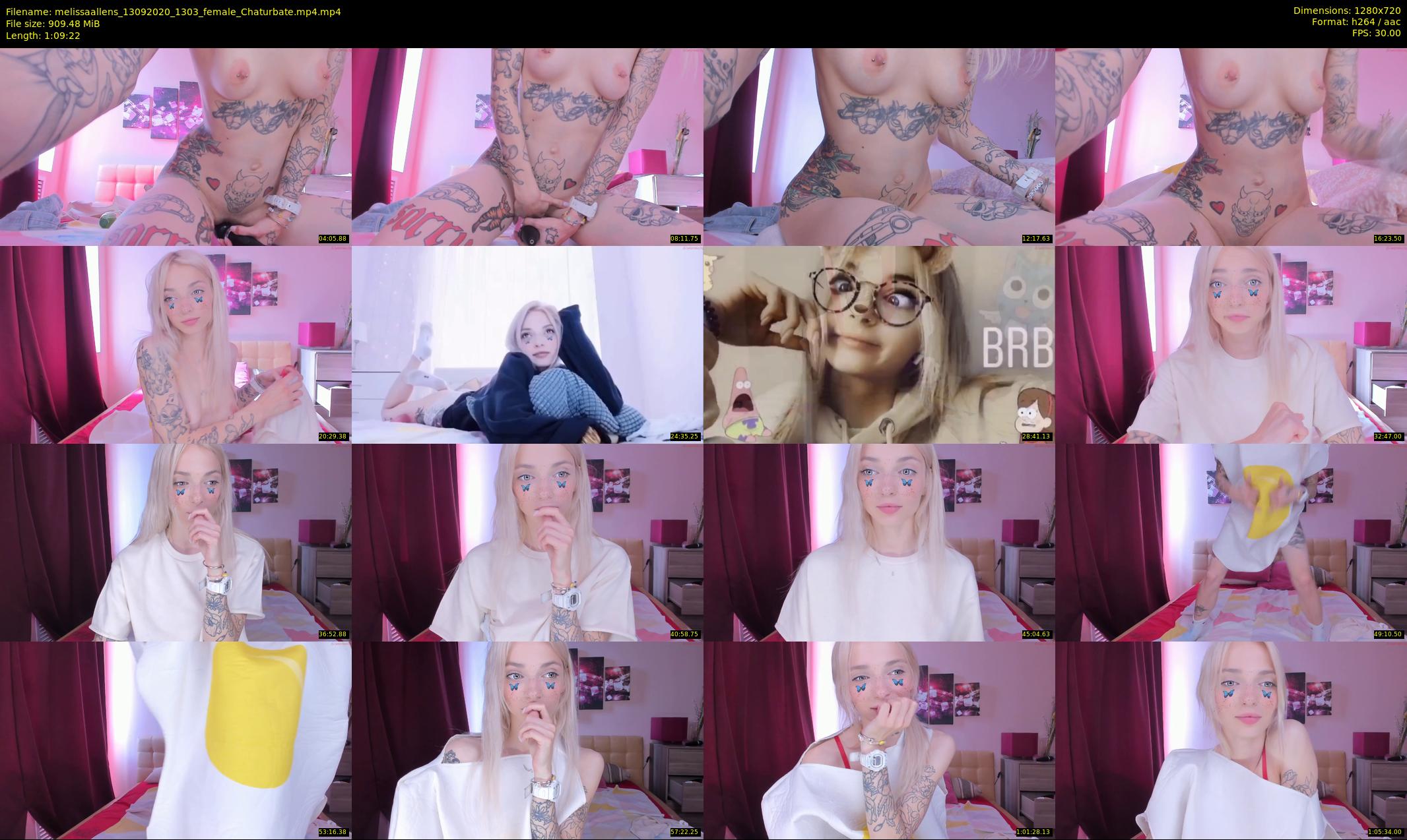 melissaallens — 70 minute Chaturbate female cam show recording, 720p, Sep 13, 2020