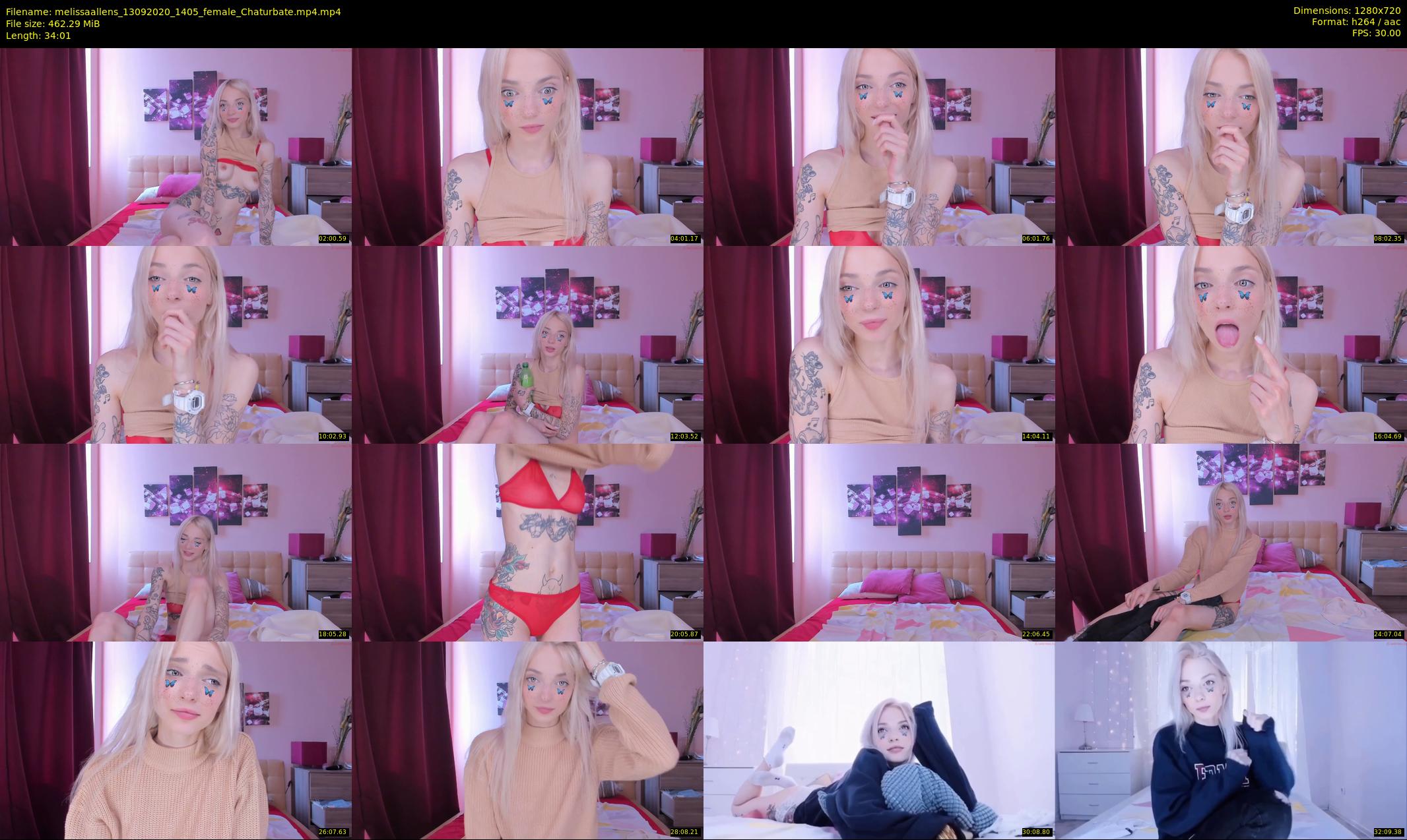 melissaallens — 35 minute Chaturbate female cam show recording, 720p, Sep 13, 2020