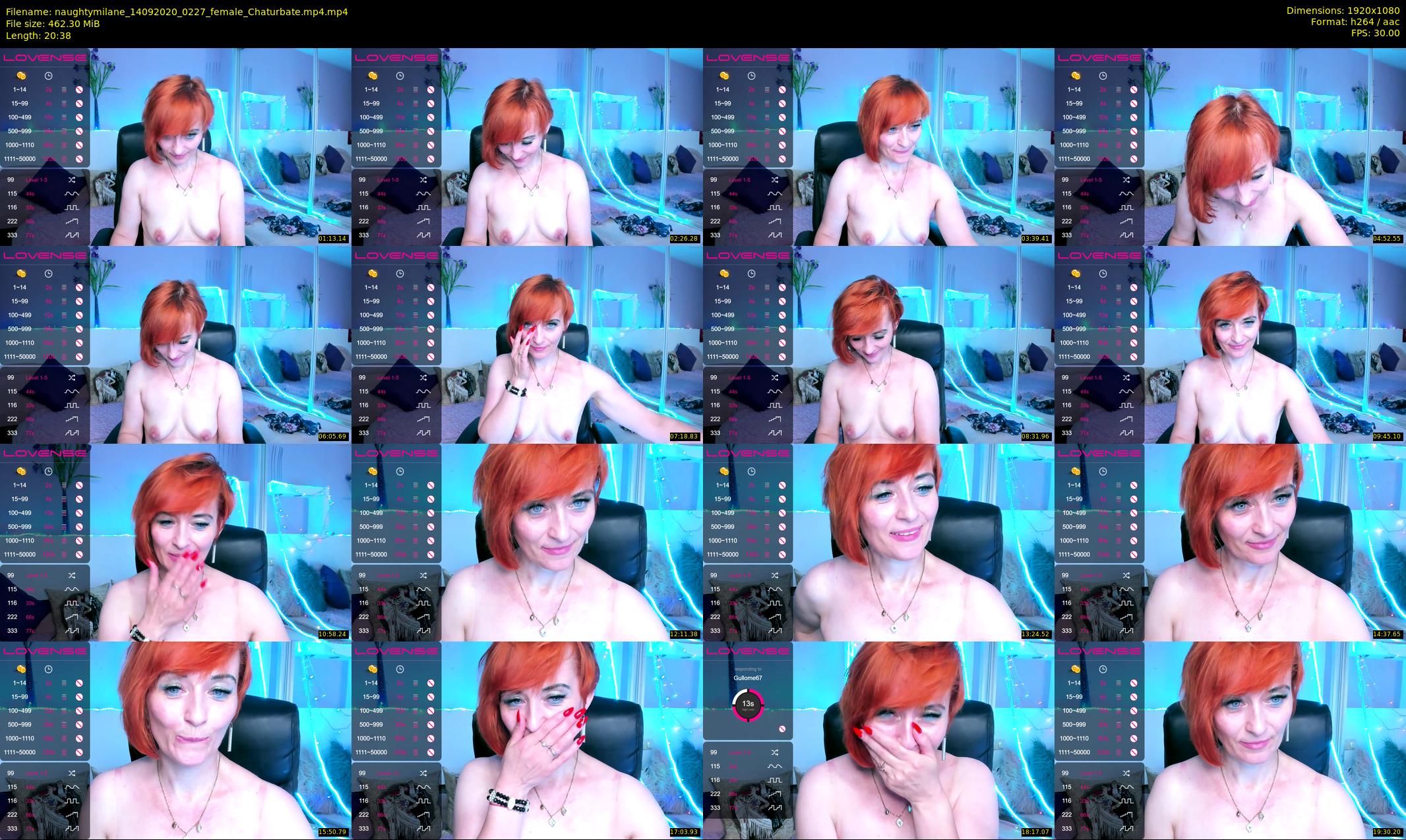 naughtymilane — 21 minute Chaturbate female cam show recording, 1080p, Sep 14, 2020