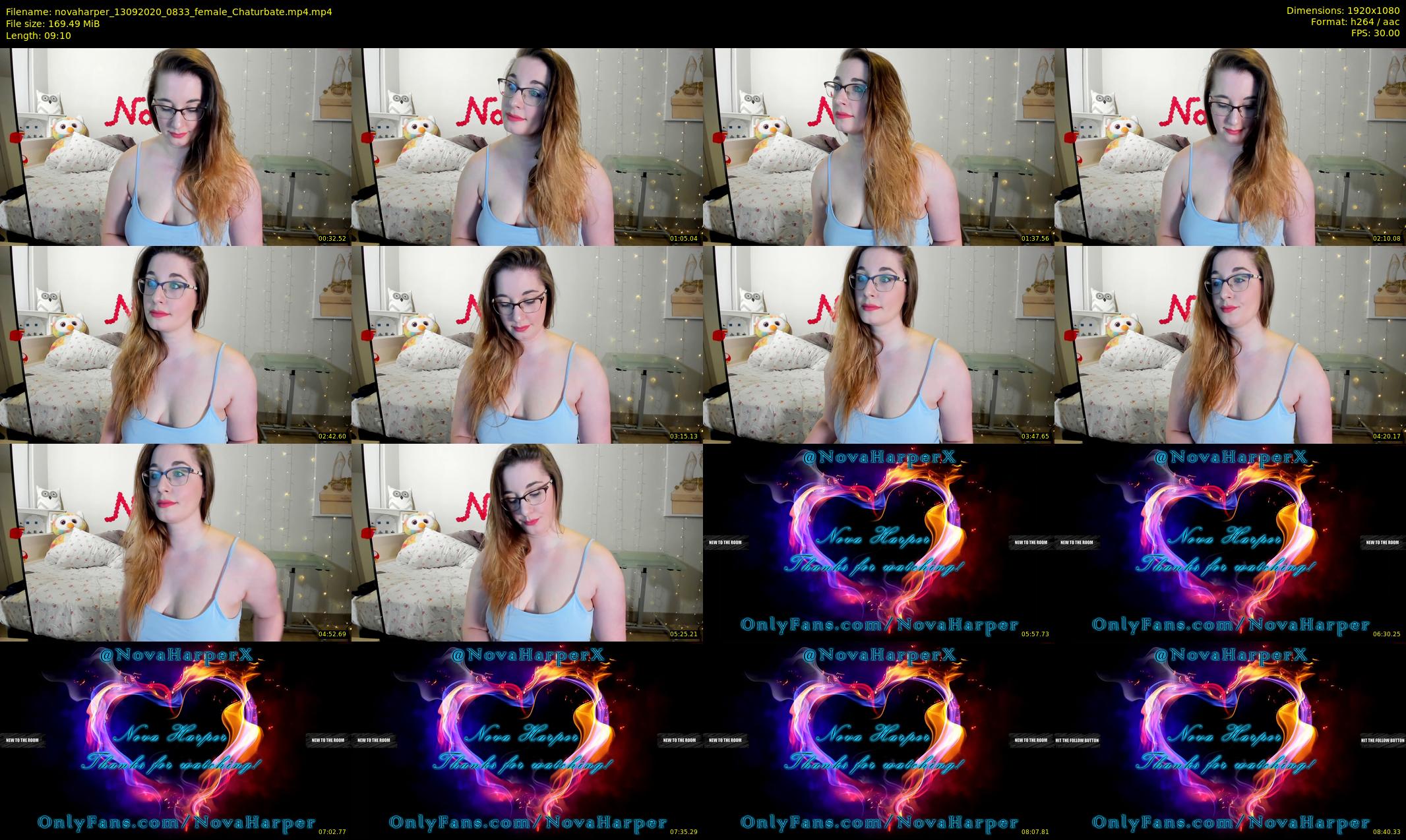 novaharper — 10 minute Chaturbate female cam show recording, 1080p, Sep 13, 2020