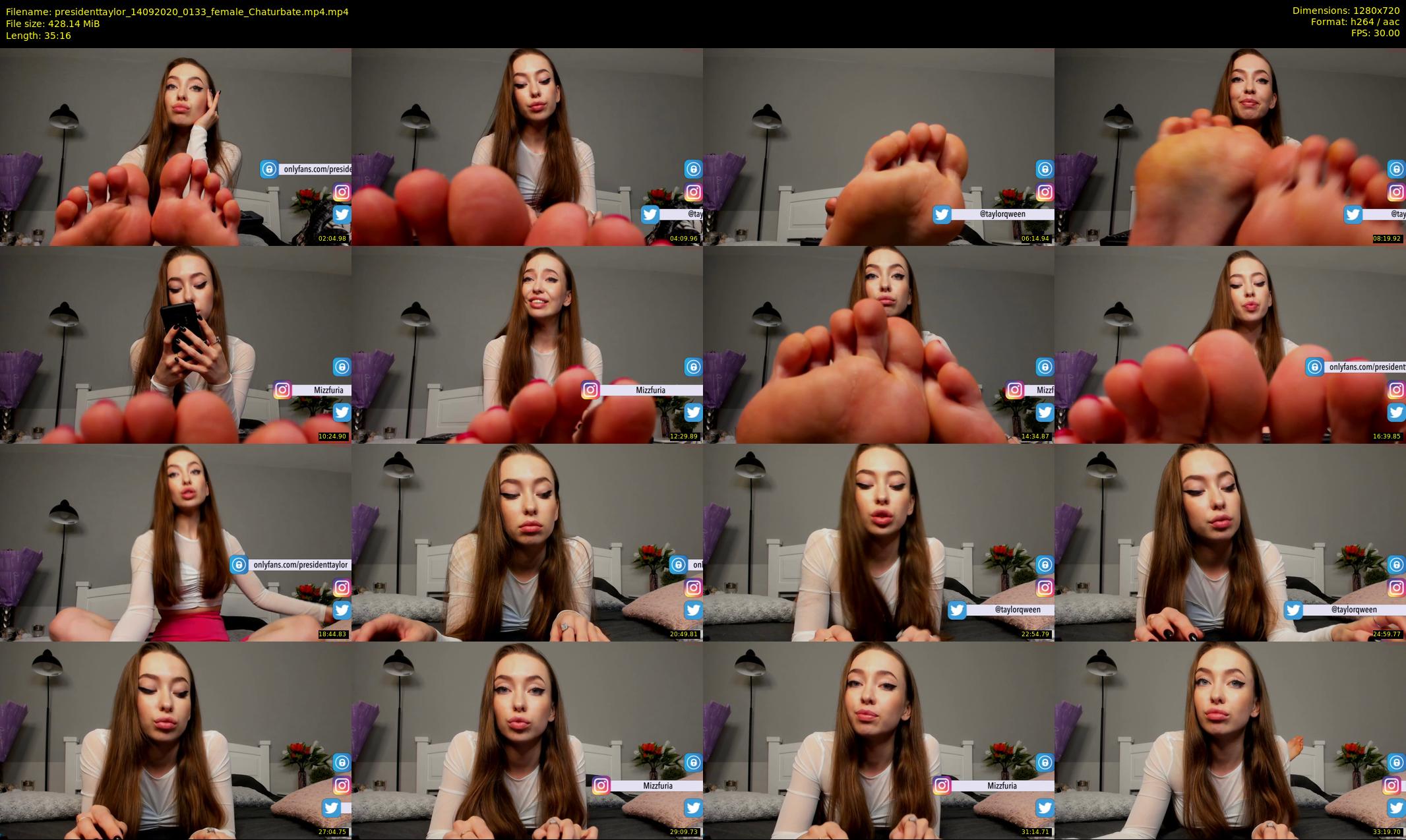 presidenttaylor — 36 minute Chaturbate female cam show recording, 720p, Sep 14, 2020