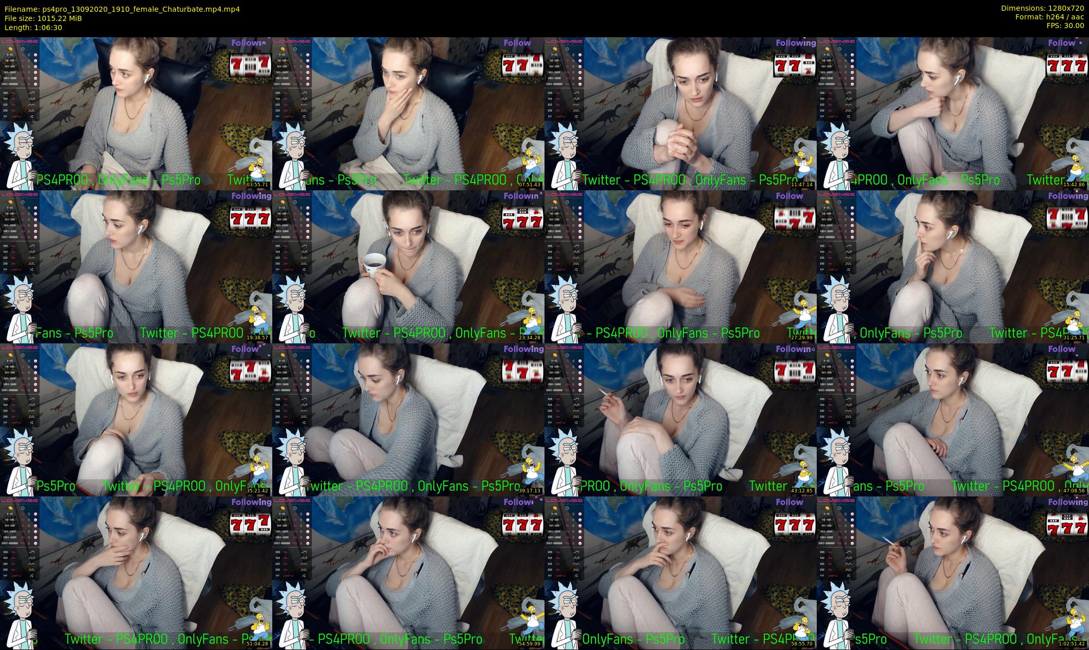 ps4pro — 67 minute Chaturbate female cam show recording, 720p, Sep 13, 2020
