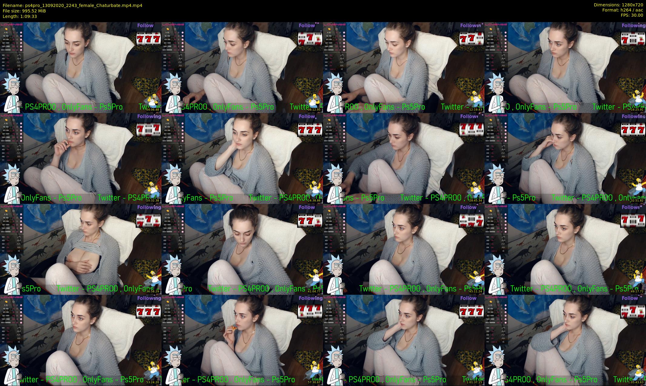 ps4pro — 70 minute Chaturbate female cam show recording, 720p, Sep 13, 2020