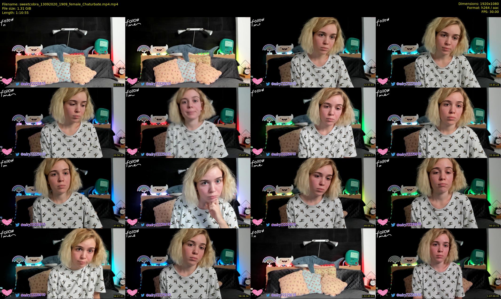 sweetcobra — 71 minute Chaturbate female cam show recording, 1080p, Sep 13, 2020