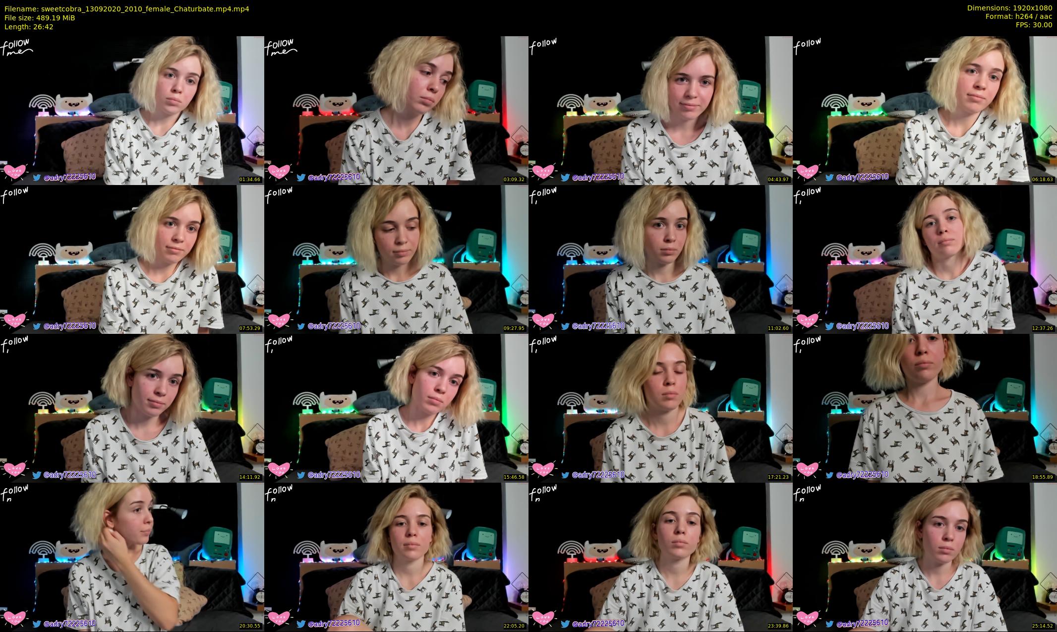 sweetcobra — 27 minute Chaturbate female cam show recording, 1080p, Sep 13, 2020