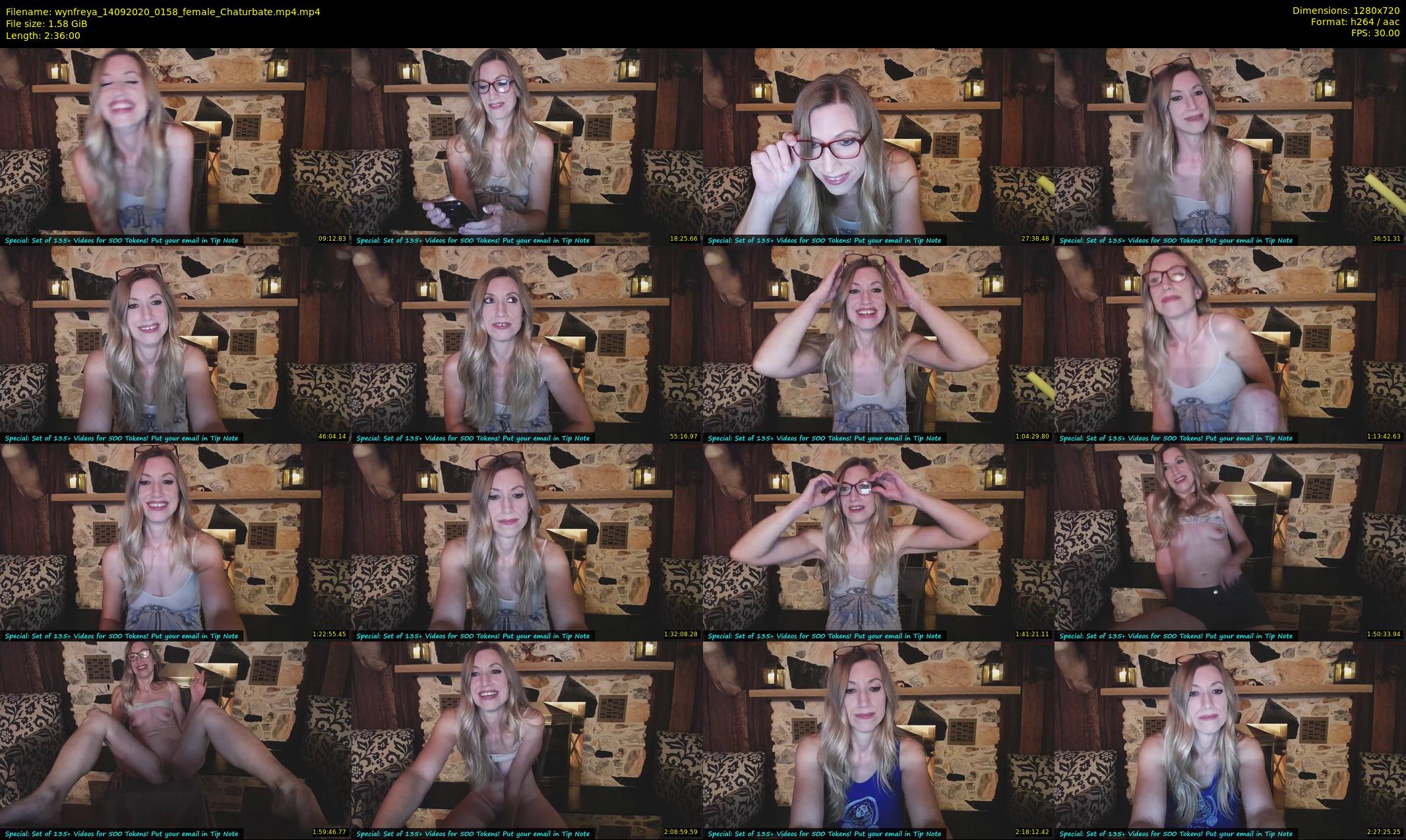 wynfreya — 156 minute Chaturbate female cam show recording, 720p, Sep 14, 2020