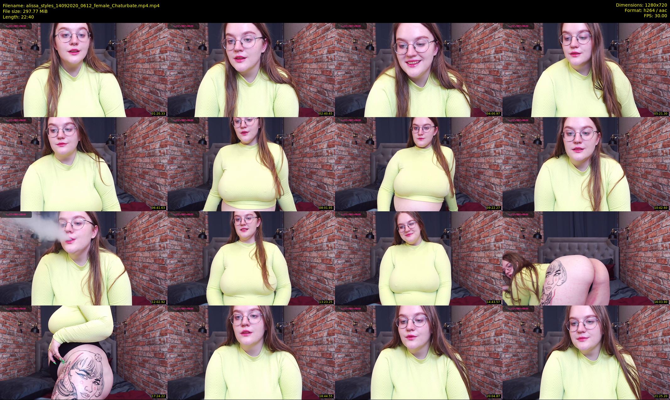alissa_styles — 23 minute Chaturbate female cam show recording, 720p, Sep 14, 2020