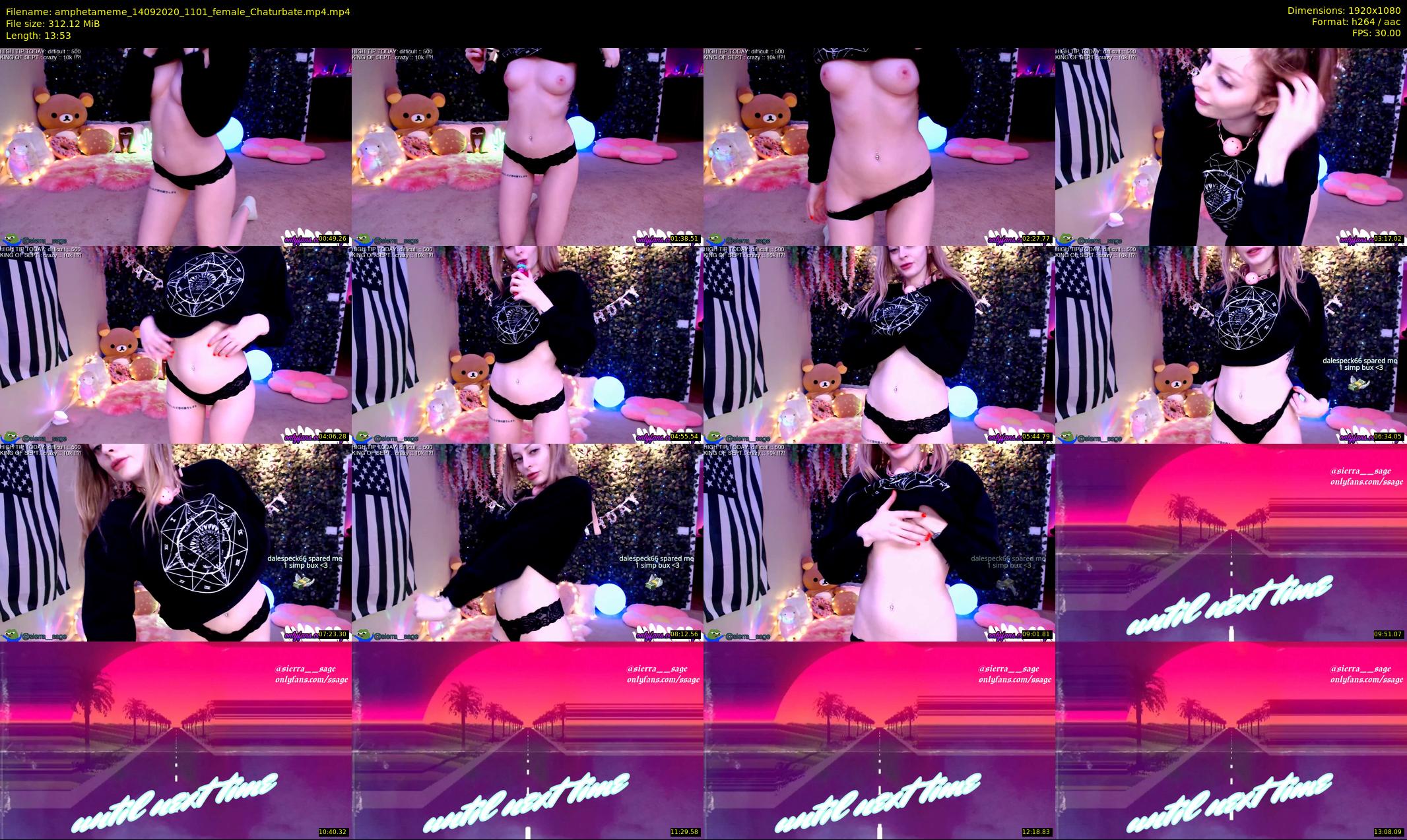 amphetameme — 14 minute Chaturbate female cam show recording, 1080p, Sep 14, 2020