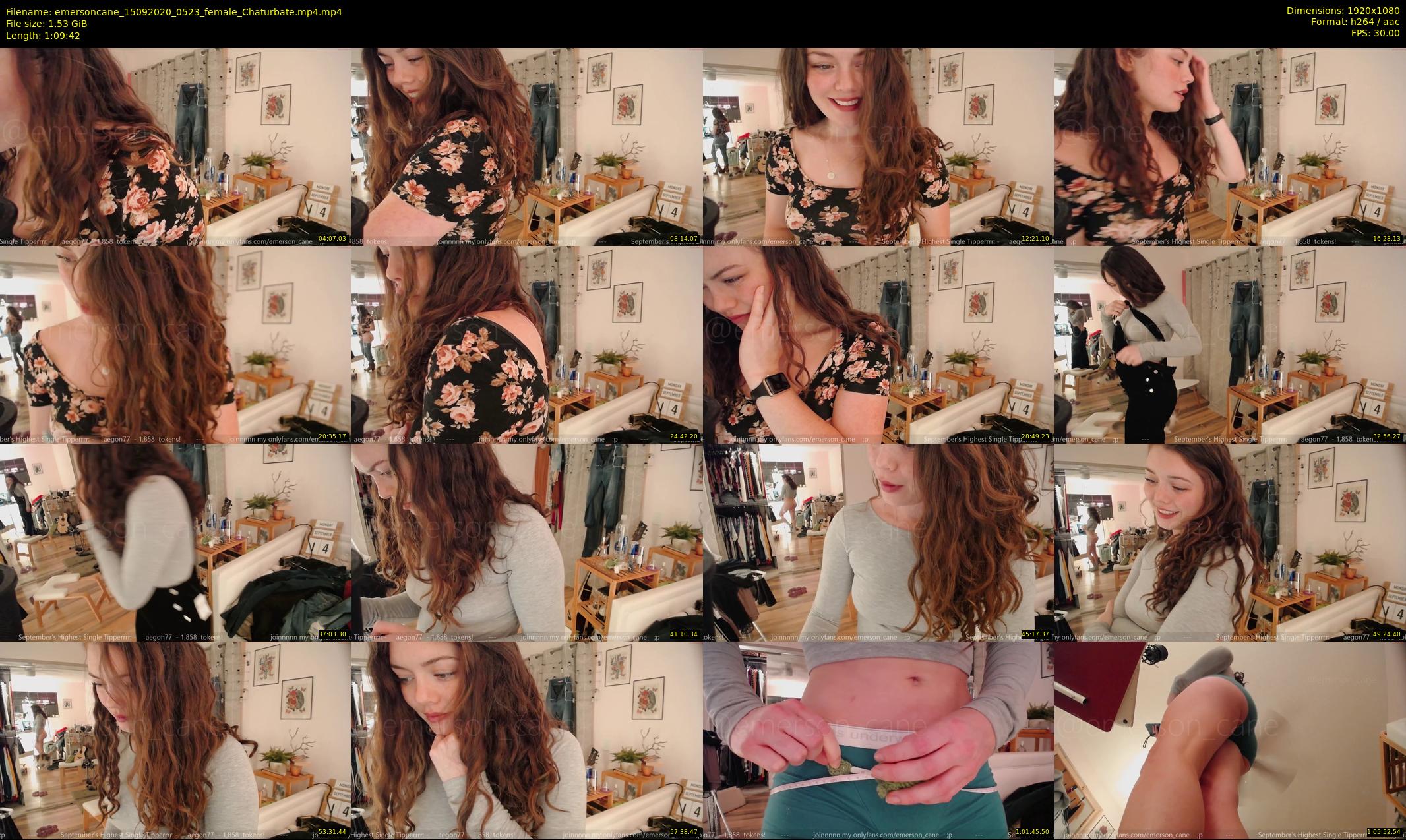 emersoncane — 70 minute Chaturbate female cam show recording, 1080p, Sep 15, 2020