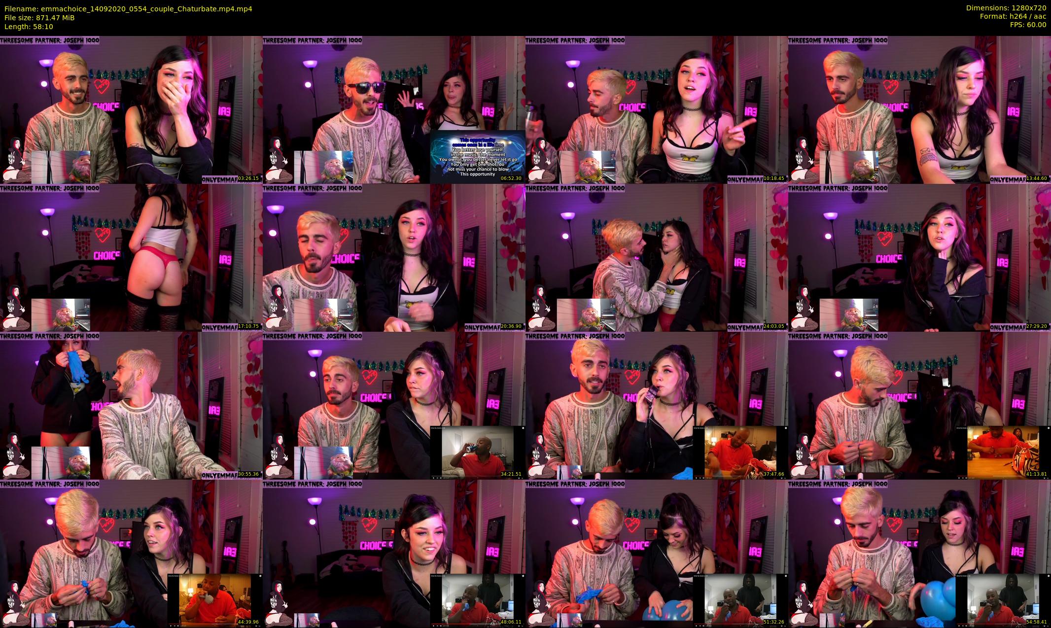 emmachoice — 59 minute Chaturbate female cam show recording, 720p, Sep 14, 2020