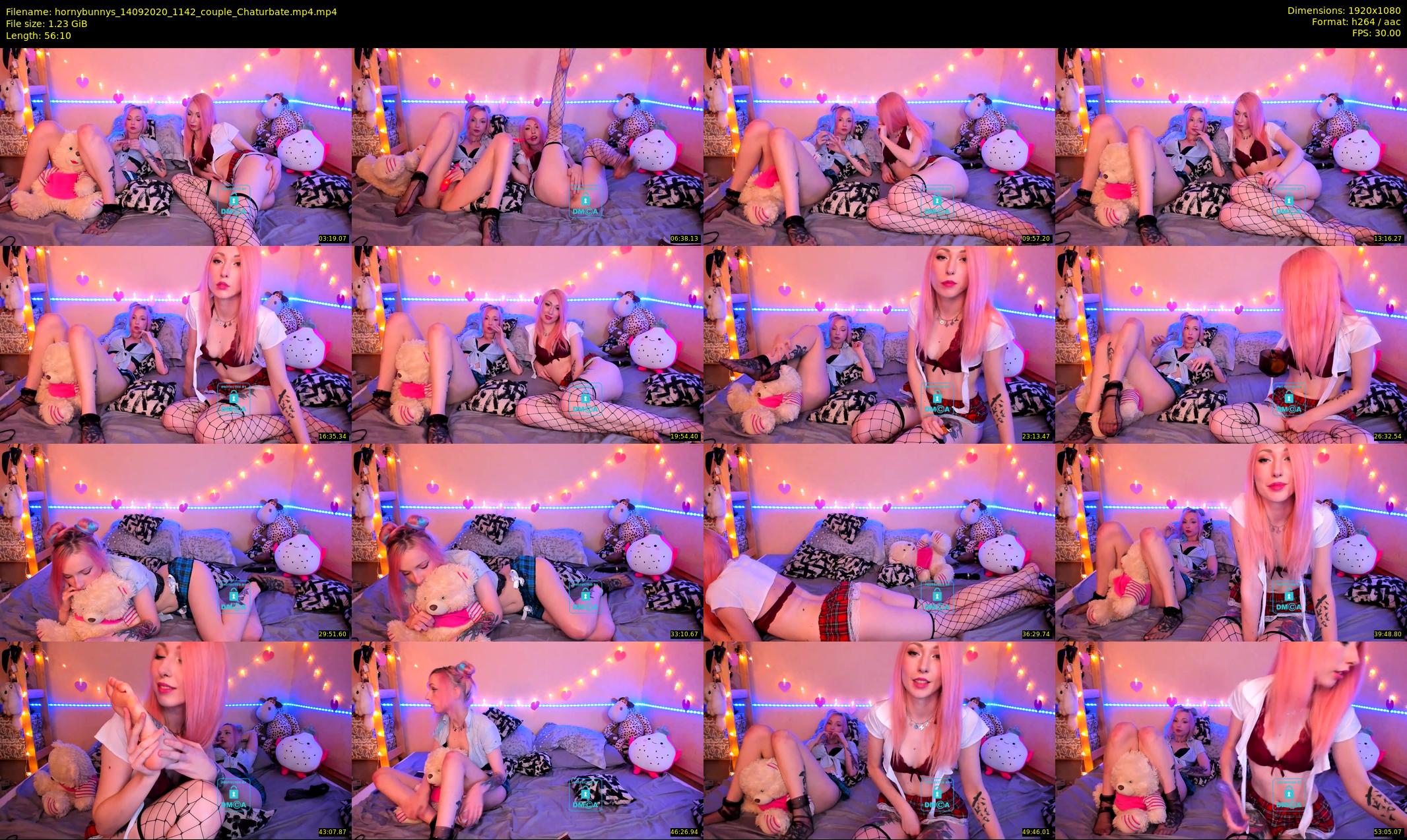 hornybunnys — 57 minute Chaturbate couple cam show recording, 1080p, Sep 14, 2020