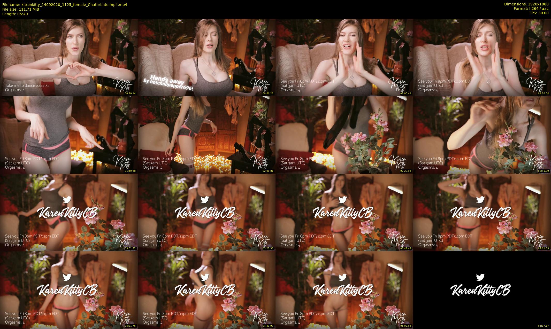 karenkitty — 6 minute Chaturbate female cam show recording, 1080p, Sep 14, 2020