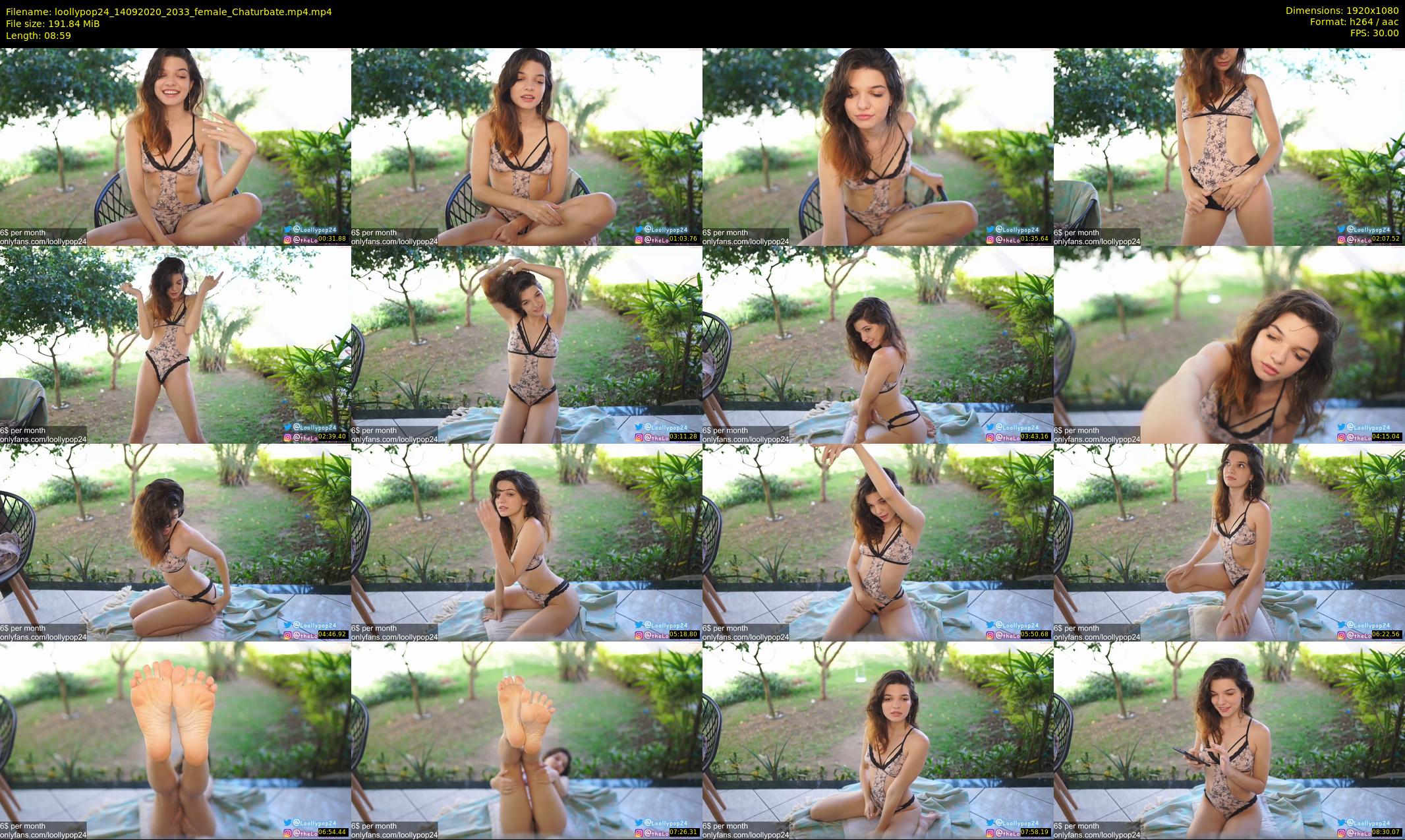 loollypop24 — 9 minute Chaturbate female cam show recording, 1080p, Sep 14, 2020