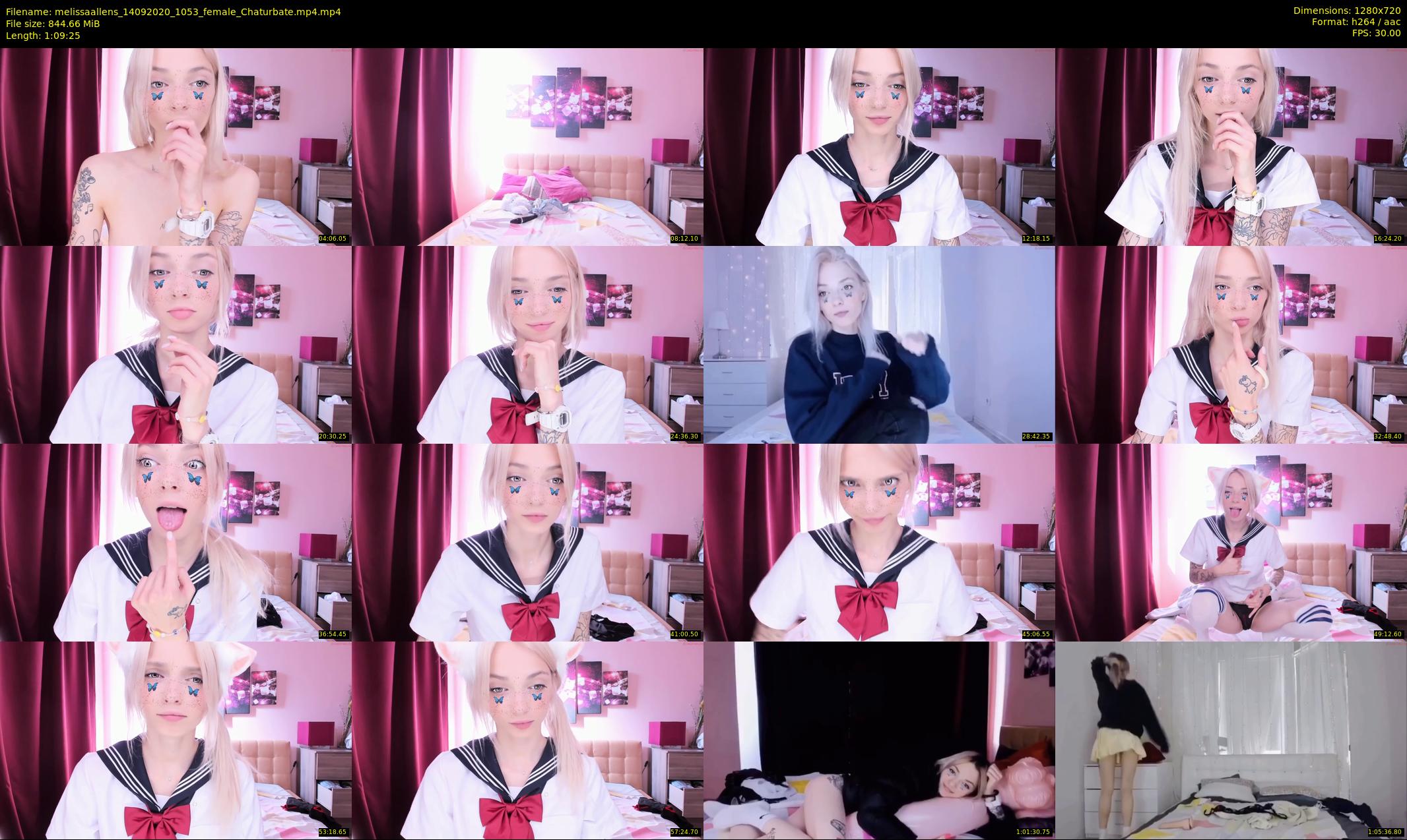 melissaallens — 70 minute Chaturbate female cam show recording, 720p, Sep 14, 2020