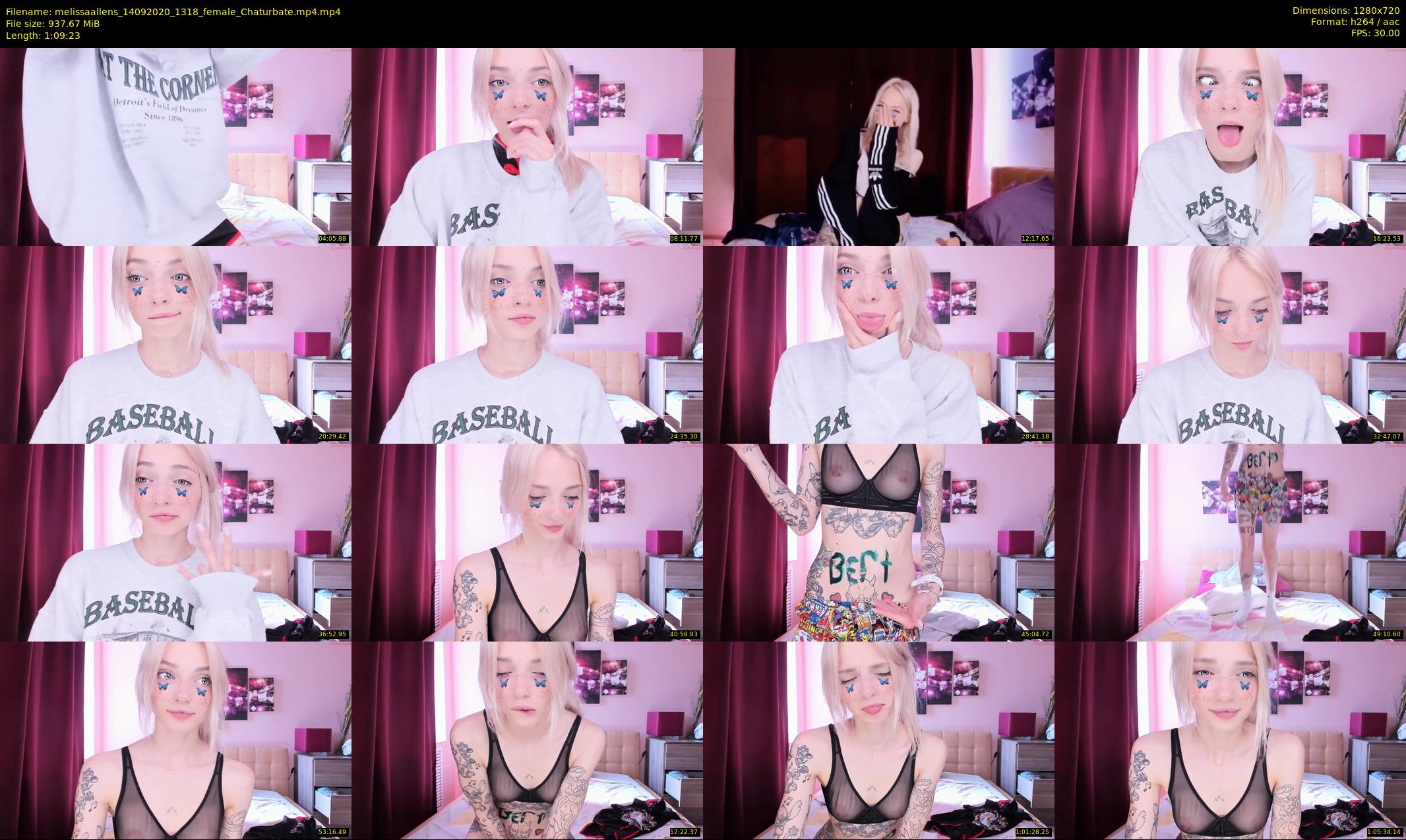 melissaallens — 70 minute Chaturbate female cam show recording, 720p, Sep 14, 2020