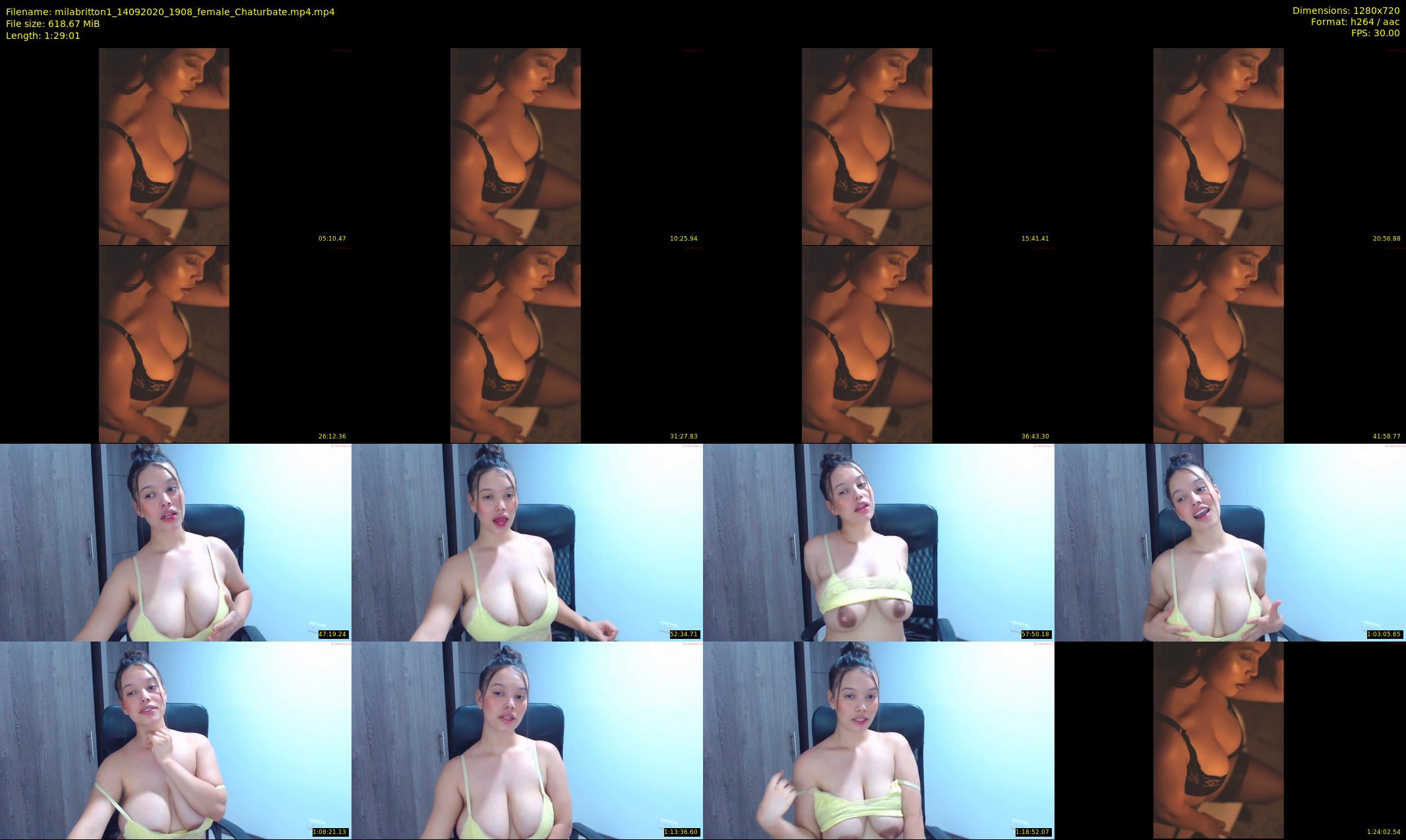 milabritton1 — 90 minute Chaturbate female cam show recording, 720p, Sep 14, 2020