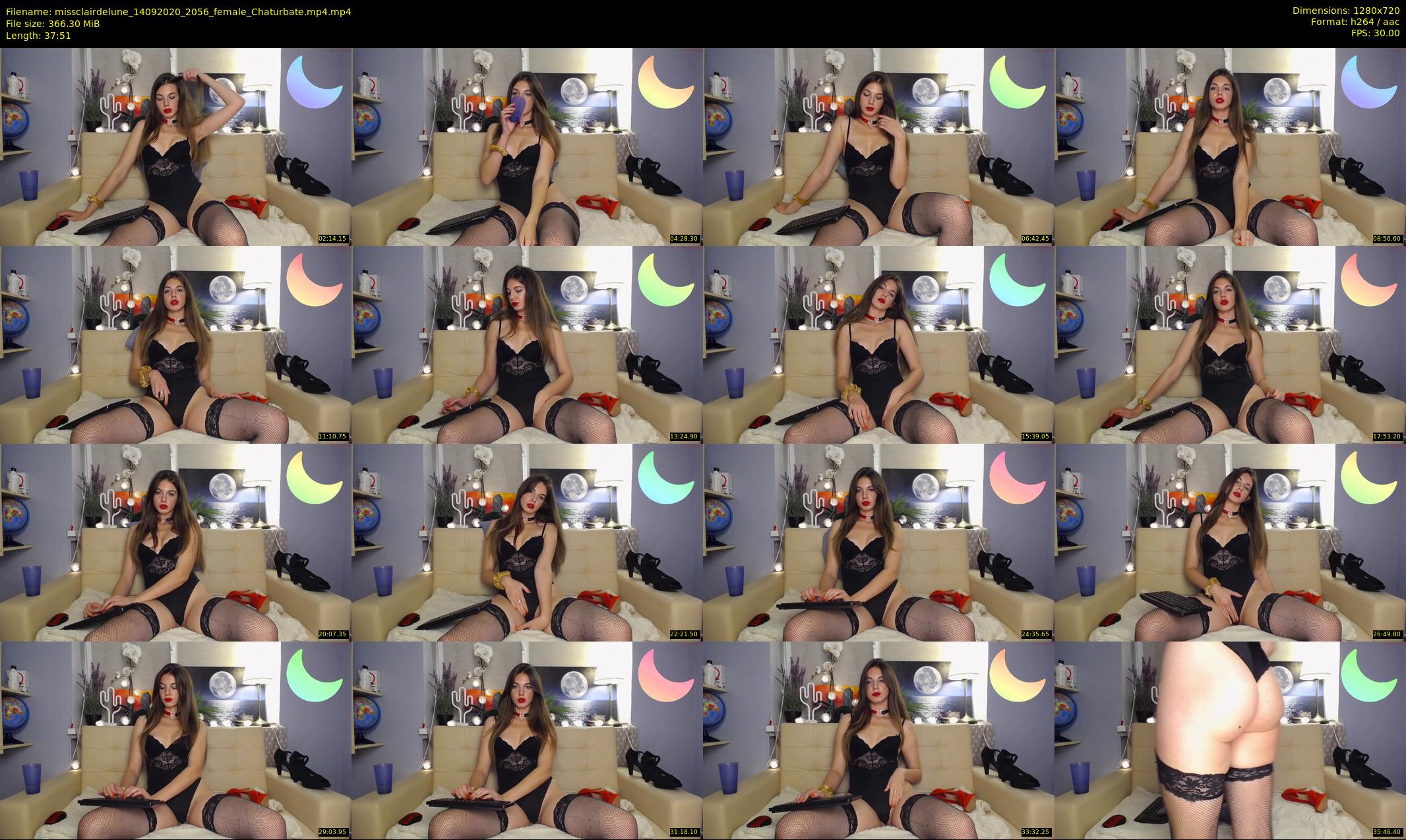 missclairdelune — 38 minute Chaturbate female cam show recording, 720p, Sep 14, 2020