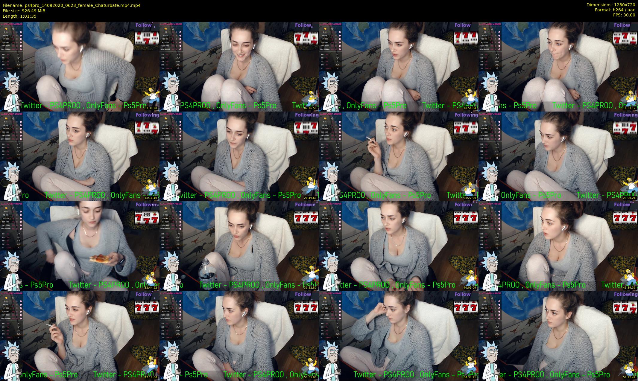 ps4pro — 62 minute Chaturbate female cam show recording, 720p, Sep 14, 2020