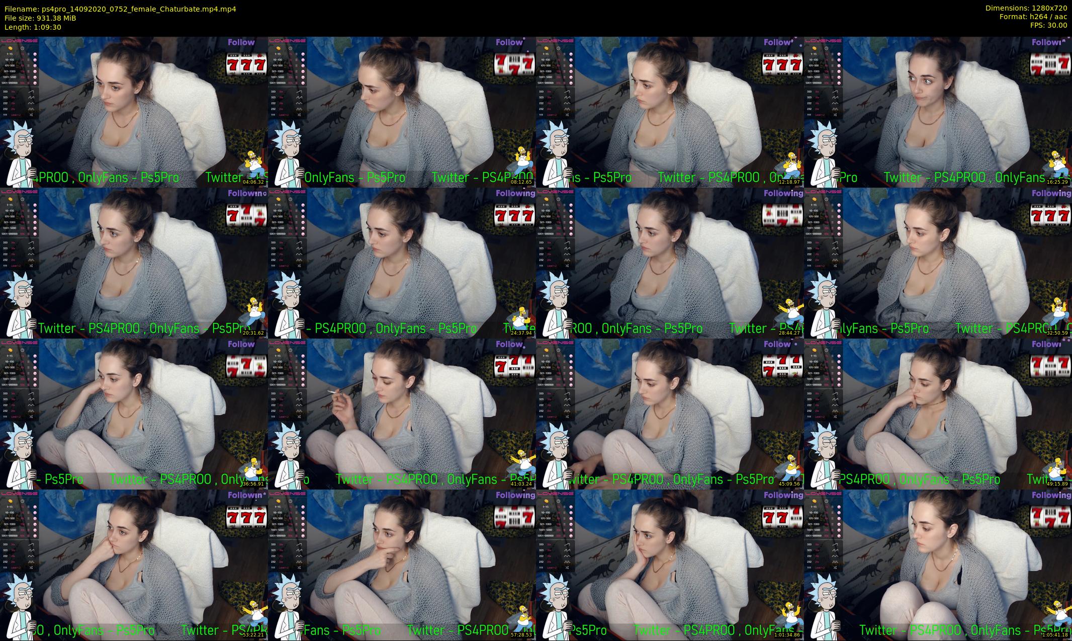 ps4pro — 70 minute Chaturbate female cam show recording, 720p, Sep 14, 2020