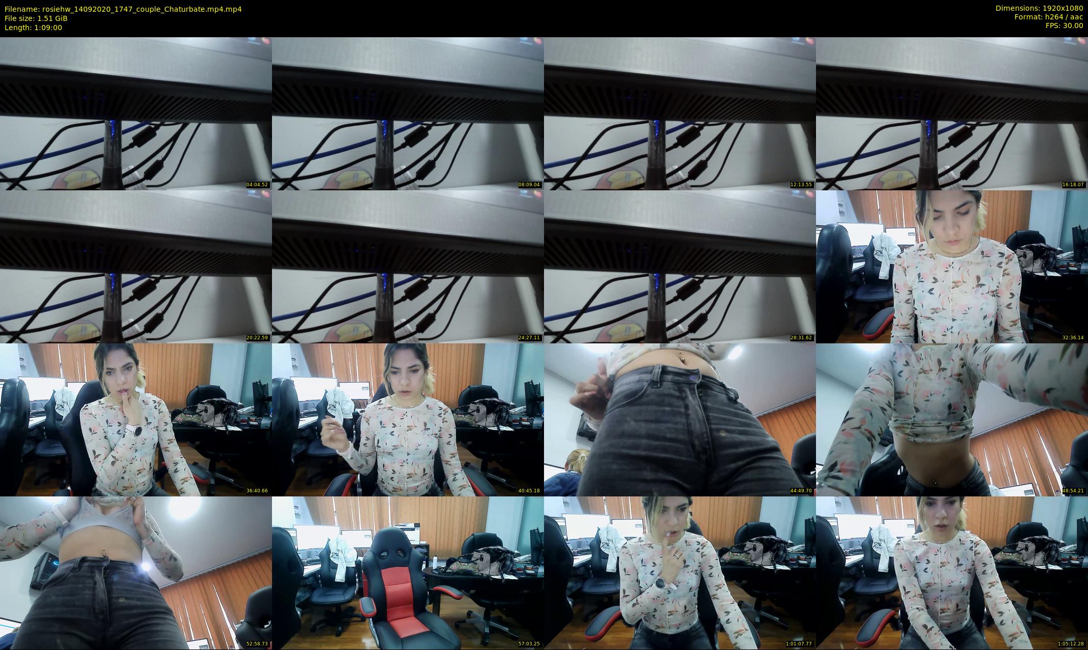 rosiehw — 69 minute Chaturbate couple cam show recording, 1080p, Sep 14, 2020