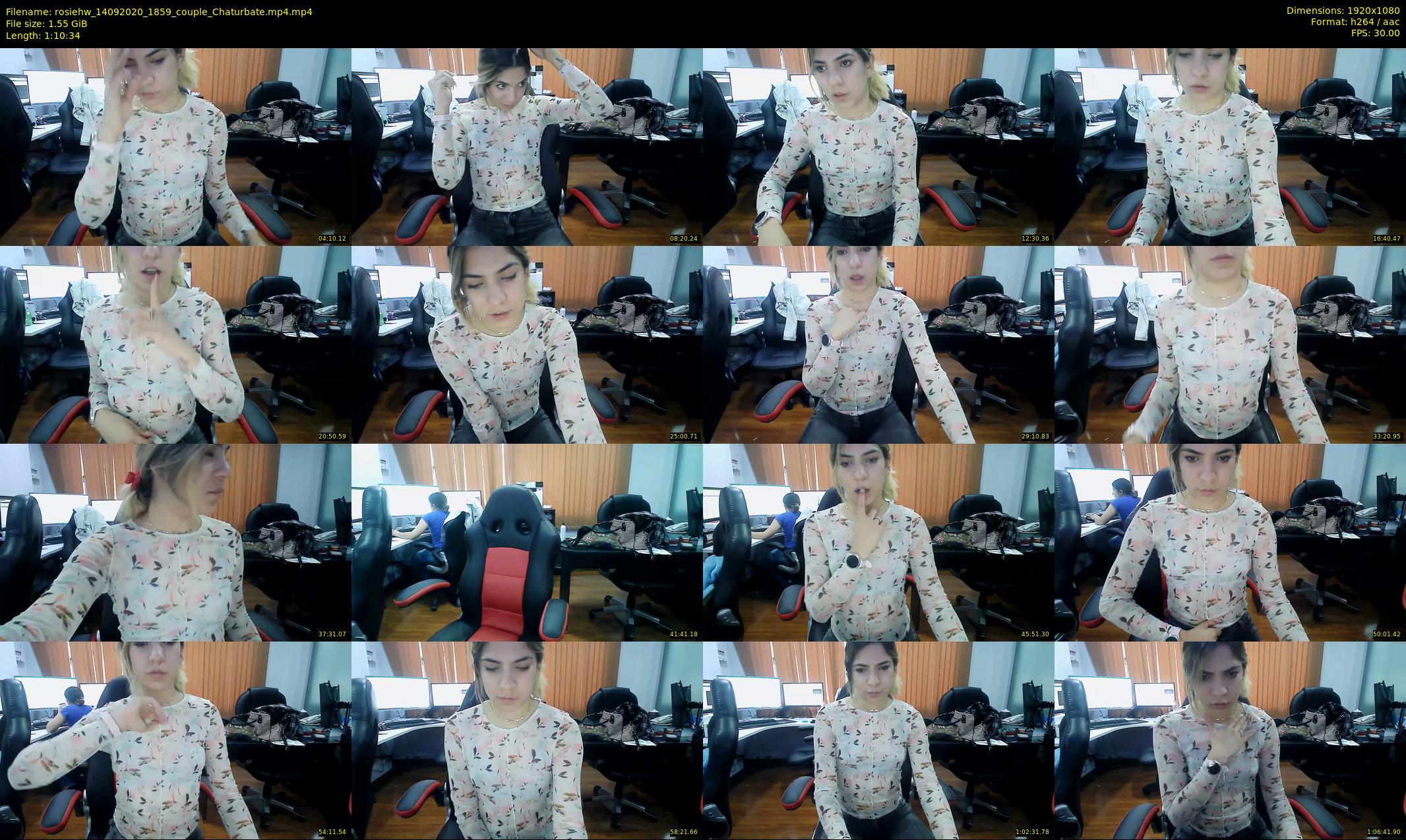rosiehw — 71 minute Chaturbate couple cam show recording, 1080p, Sep 14, 2020