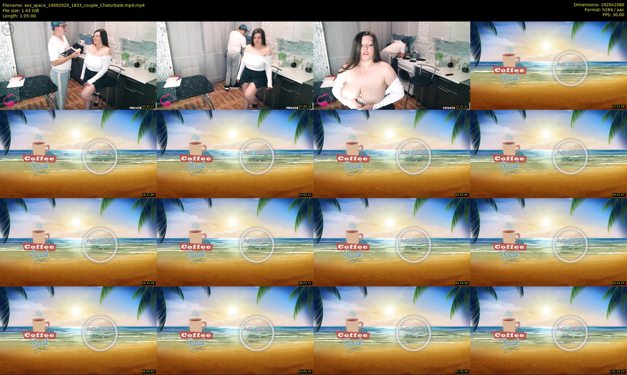 sex_space — 65 minute Chaturbate couple cam show recording, 1080p, Sep 14, 2020