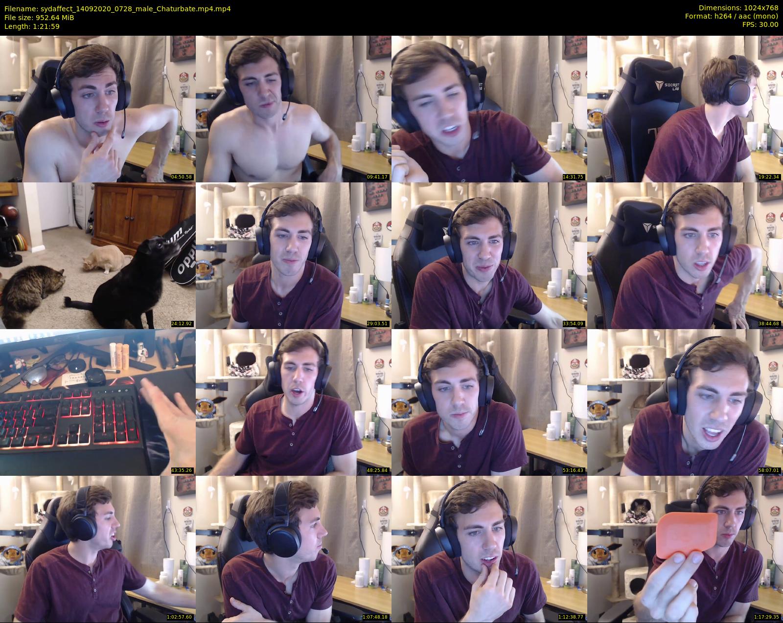 sydaffect — 82 minute Chaturbate male cam show recording, 720p, Sep 14, 2020