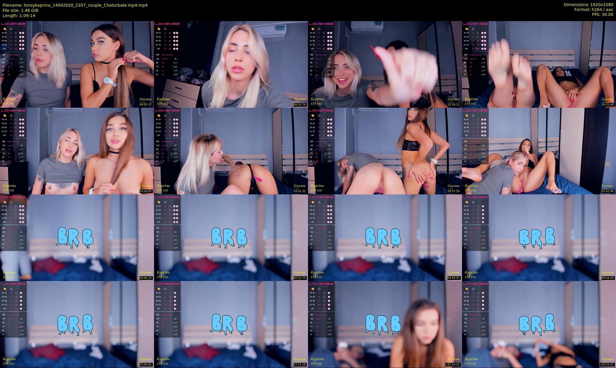 tonsykaprina — 70 minute Chaturbate couple cam show recording, 1080p, Sep 14, 2020