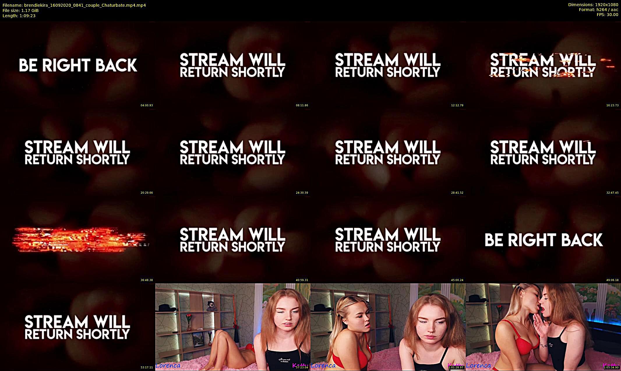 brendiekira — 70 minute Chaturbate couple cam show recording, 1080p, Sep 16, 2020
