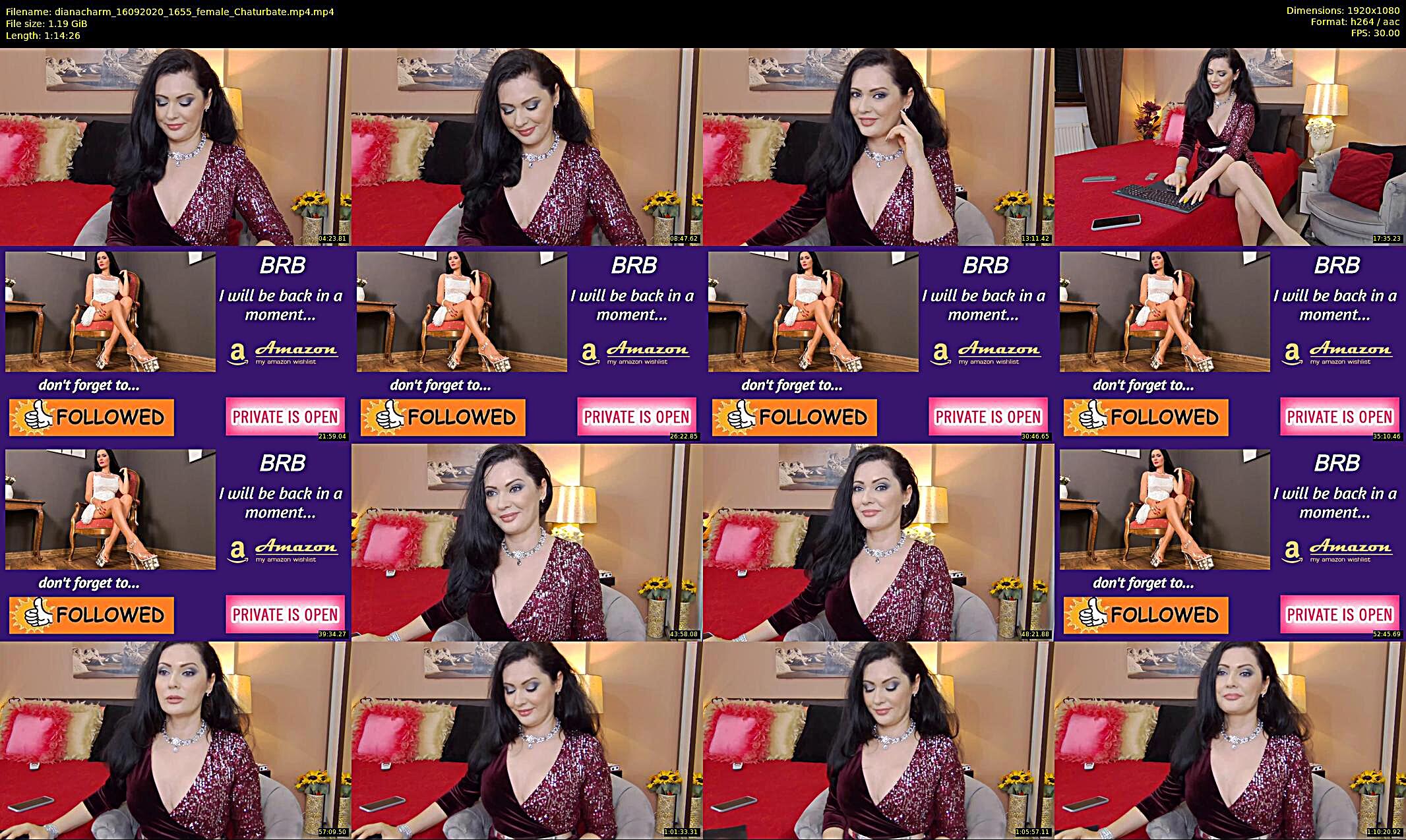 dianacharm — 75 minute Chaturbate female cam show recording, 1080p, Sep 16, 2020
