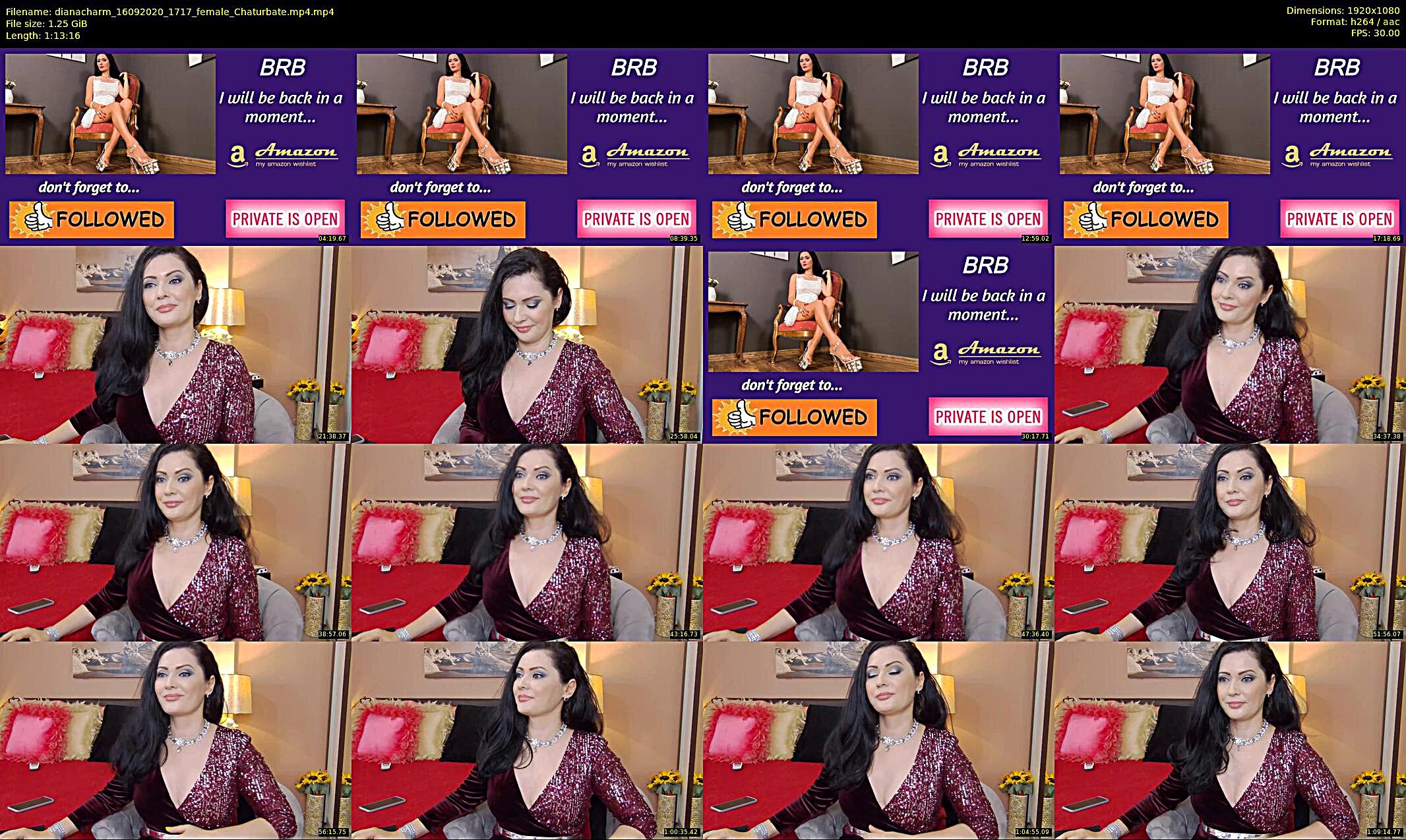 dianacharm — 74 minute Chaturbate female cam show recording, 1080p, Sep 16, 2020