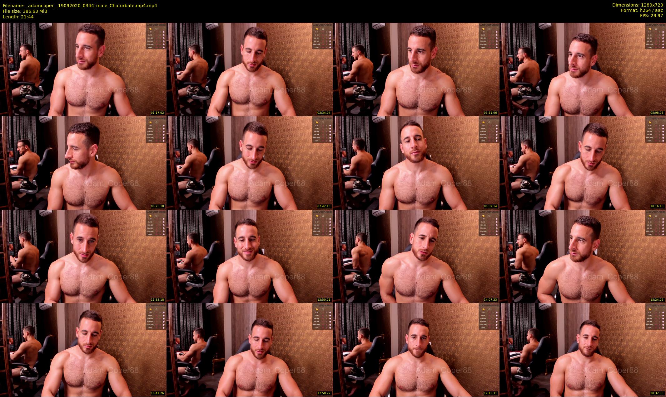 _adamcoper_ — 22 minute Chaturbate male cam show recording, 720p, Sep 19, 2020