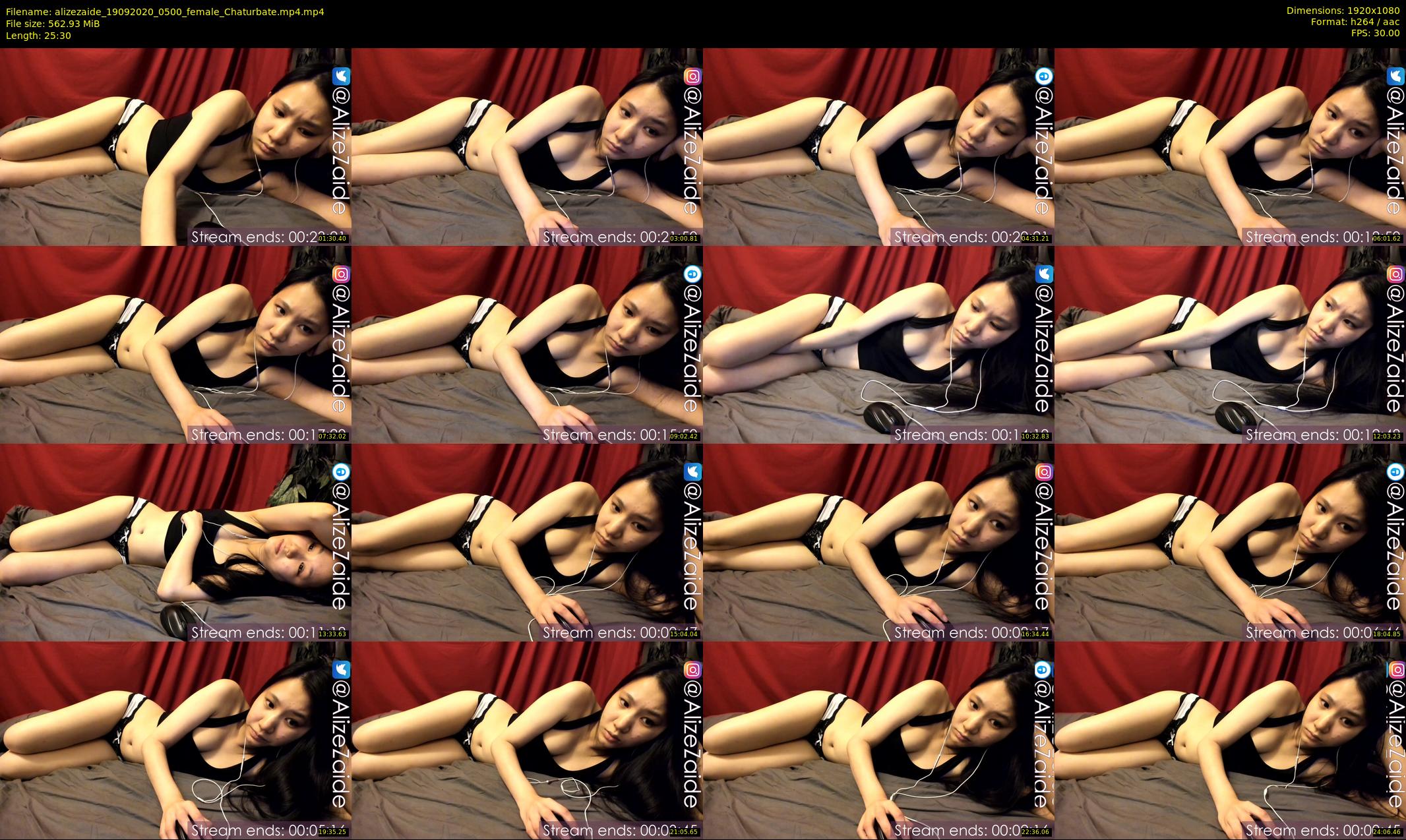 alizezaide — 26 minute Chaturbate female cam show recording, 1080p, Sep 19, 2020