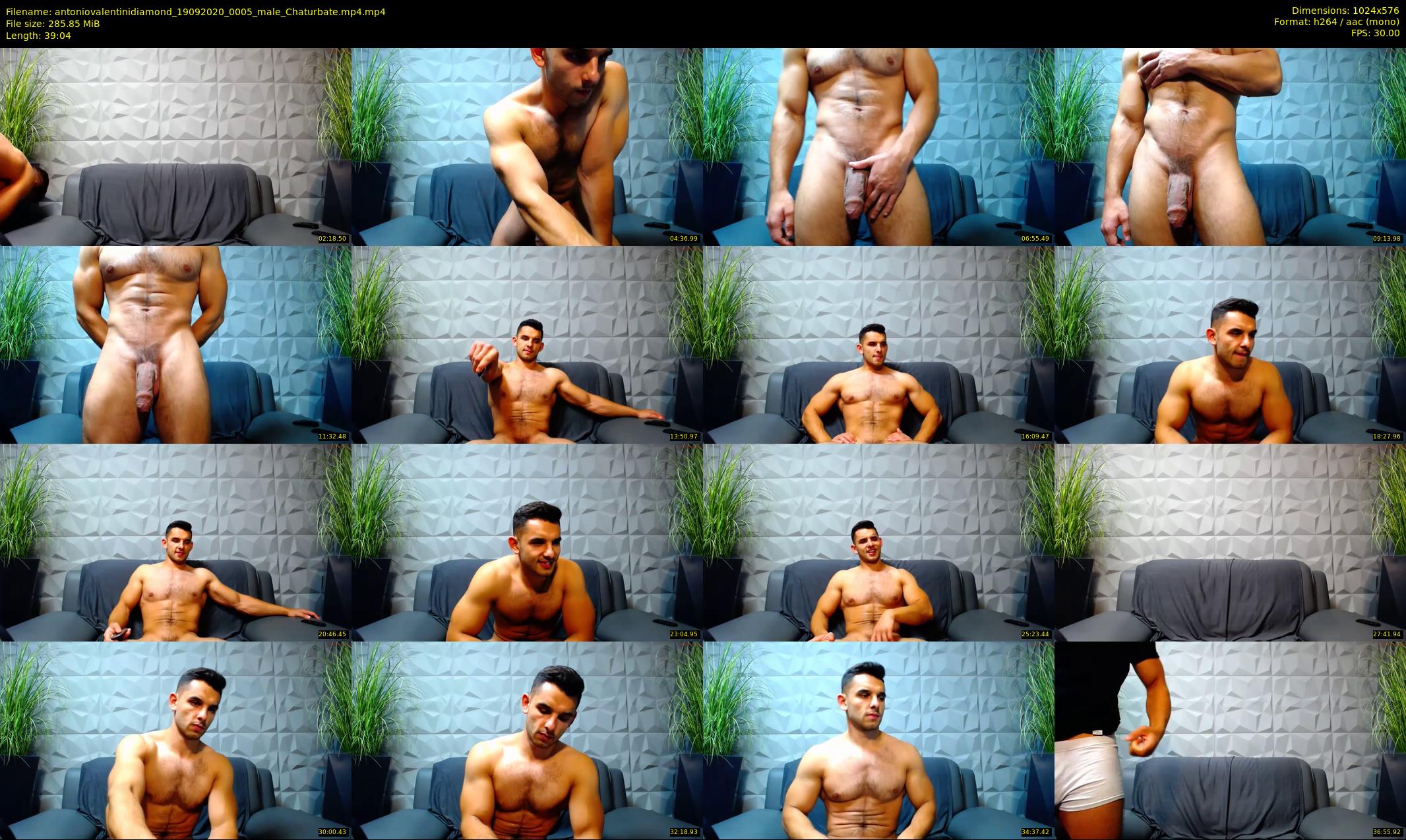 antoniovalentinidiamond — 40 minute Chaturbate male cam show recording, 480p, Sep 19, 2020