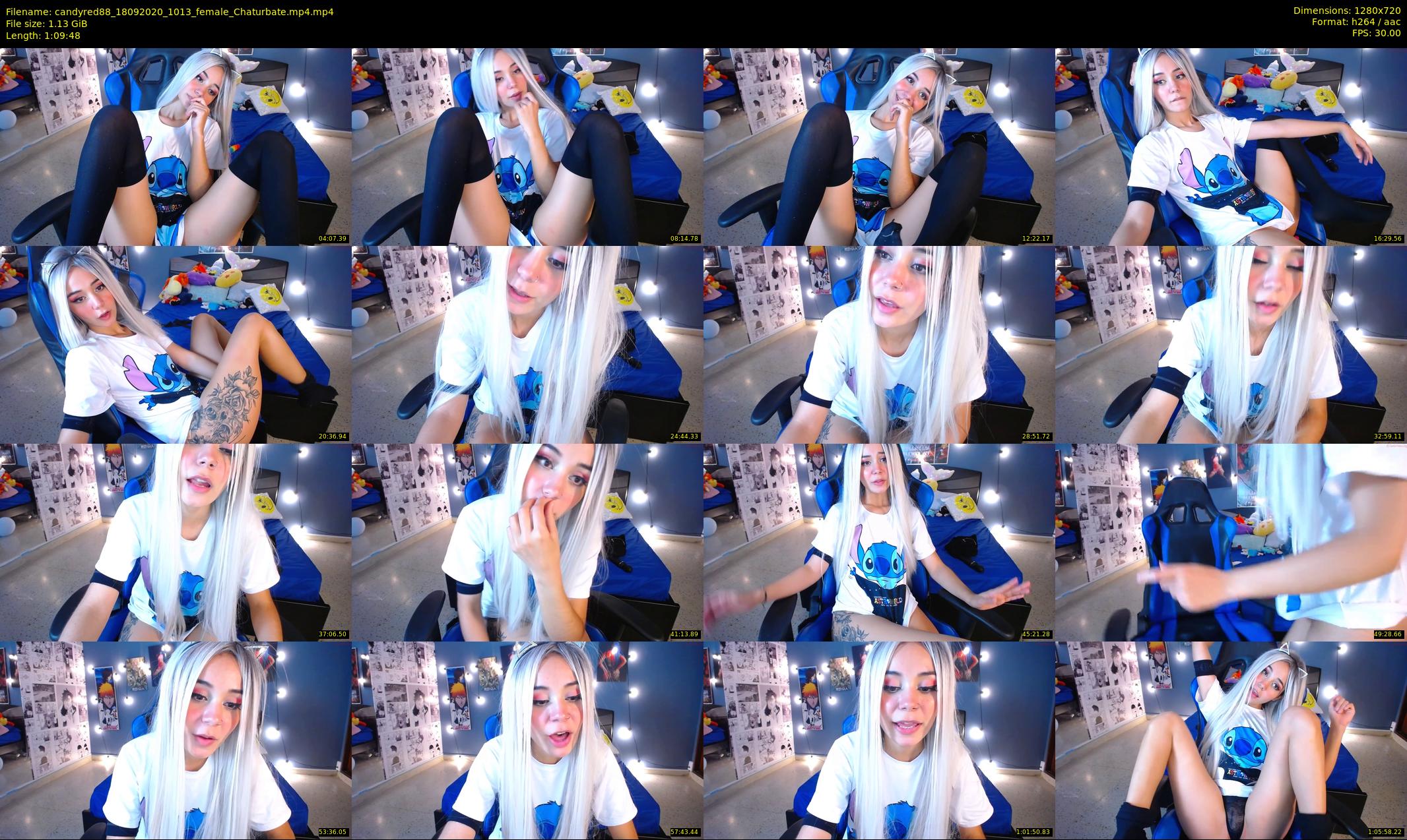 candyred88 — 70 minute Chaturbate female cam show recording, 720p, Sep 18, 2020