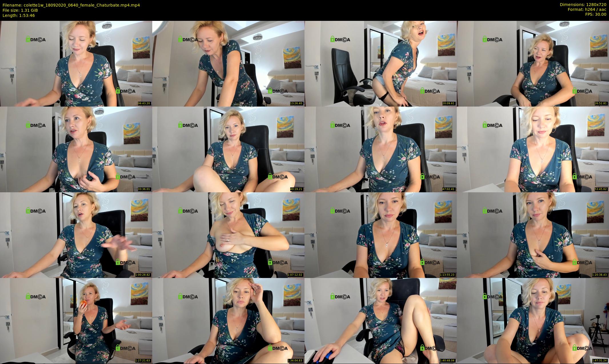 colette1w — 114 minute Chaturbate female cam show recording, 720p, Sep 18, 2020