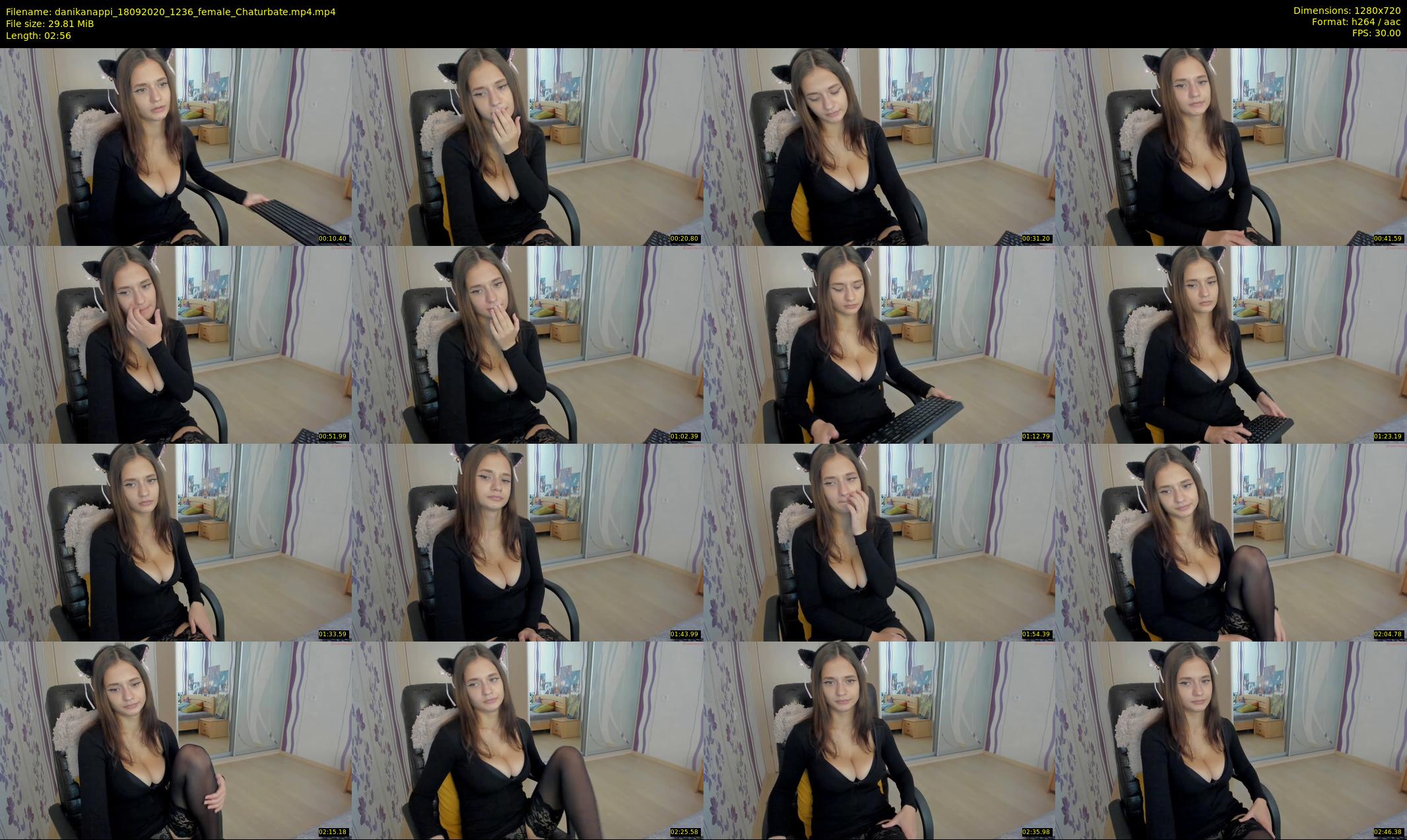 danikanappi — 3 minute Chaturbate female cam show recording, 720p, Sep 18, 2020