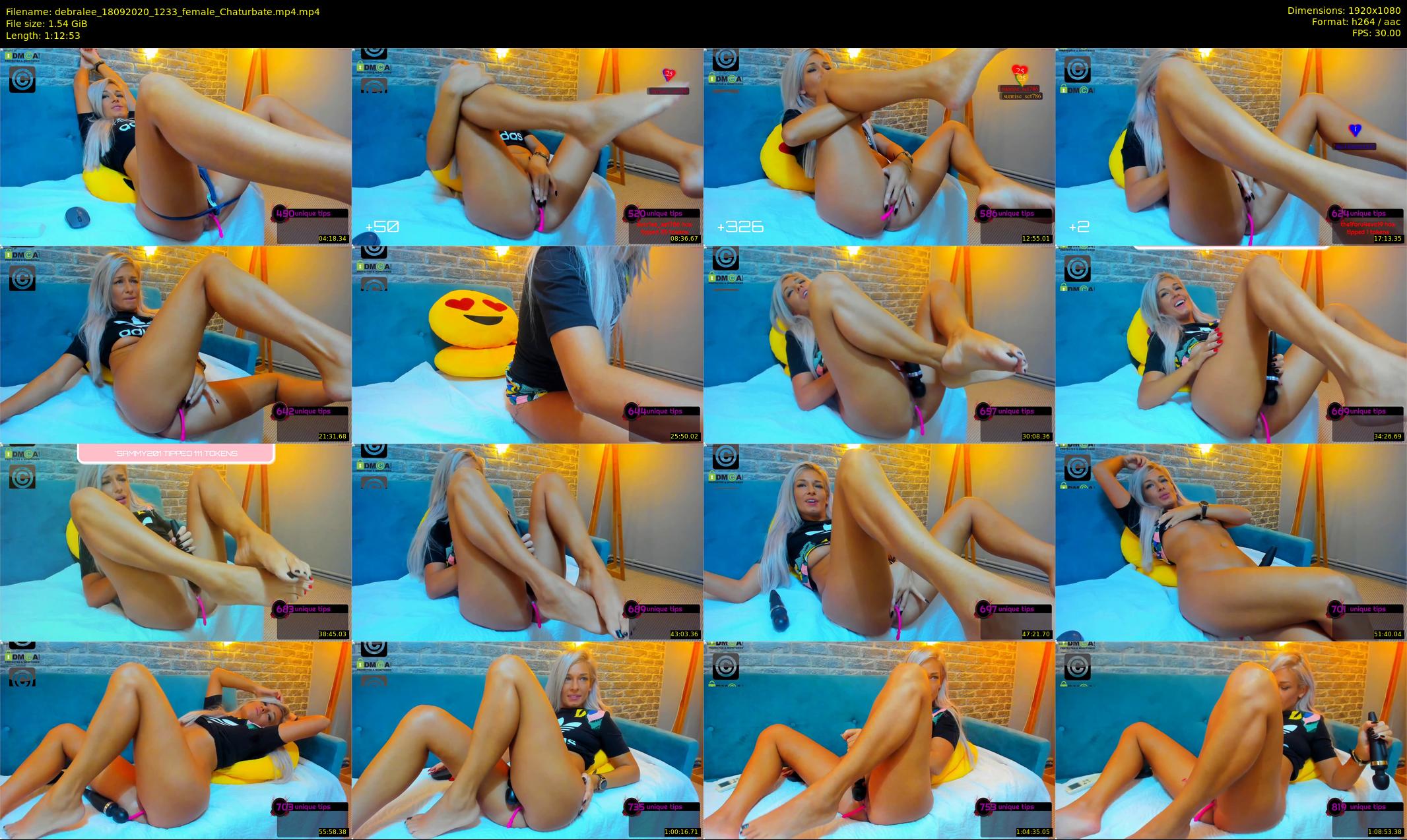 debralee — 73 minute Chaturbate female cam show recording, 1080p, Sep 18, 2020