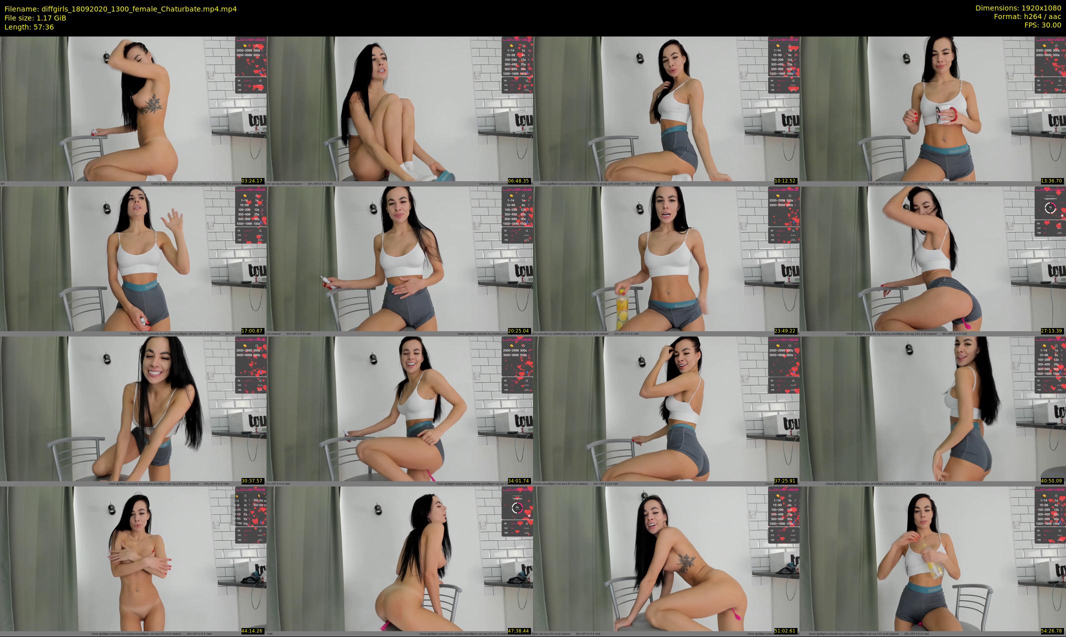 diffgirls — 58 minute Chaturbate female cam show recording, 1080p, Sep 18, 2020