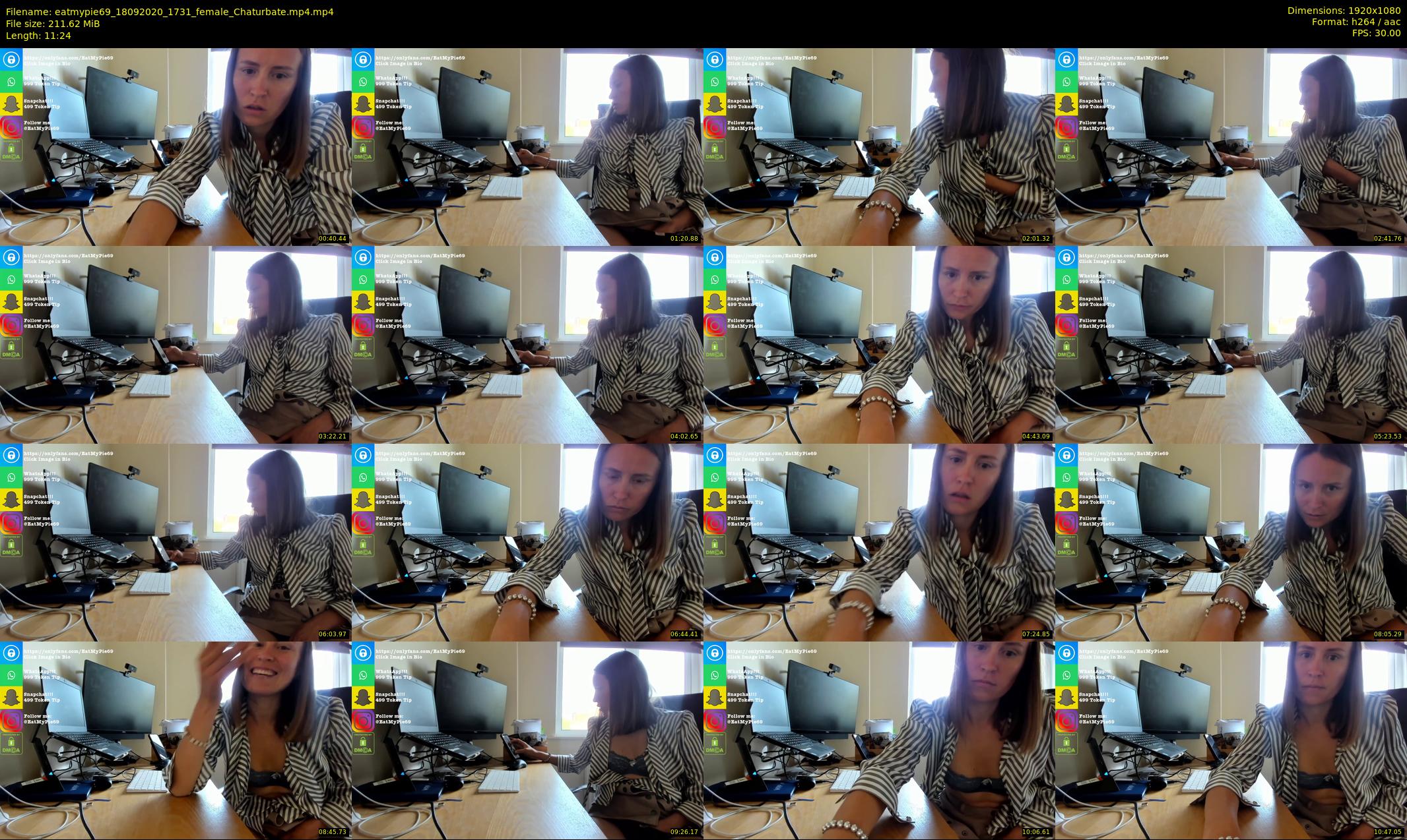 eatmypie69 — 12 minute Chaturbate female cam show recording, 1080p, Sep 18, 2020