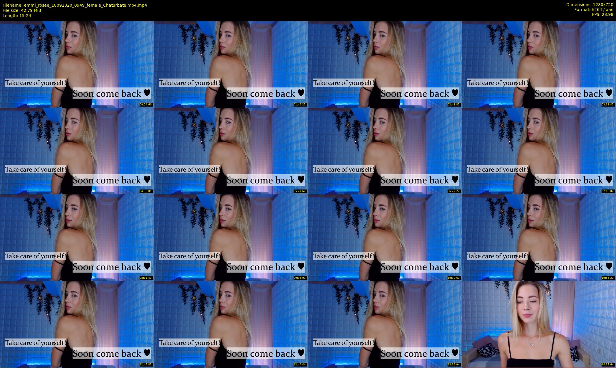 emmi_rosee — 16 minute Chaturbate female cam show recording, 720p, Sep 18, 2020