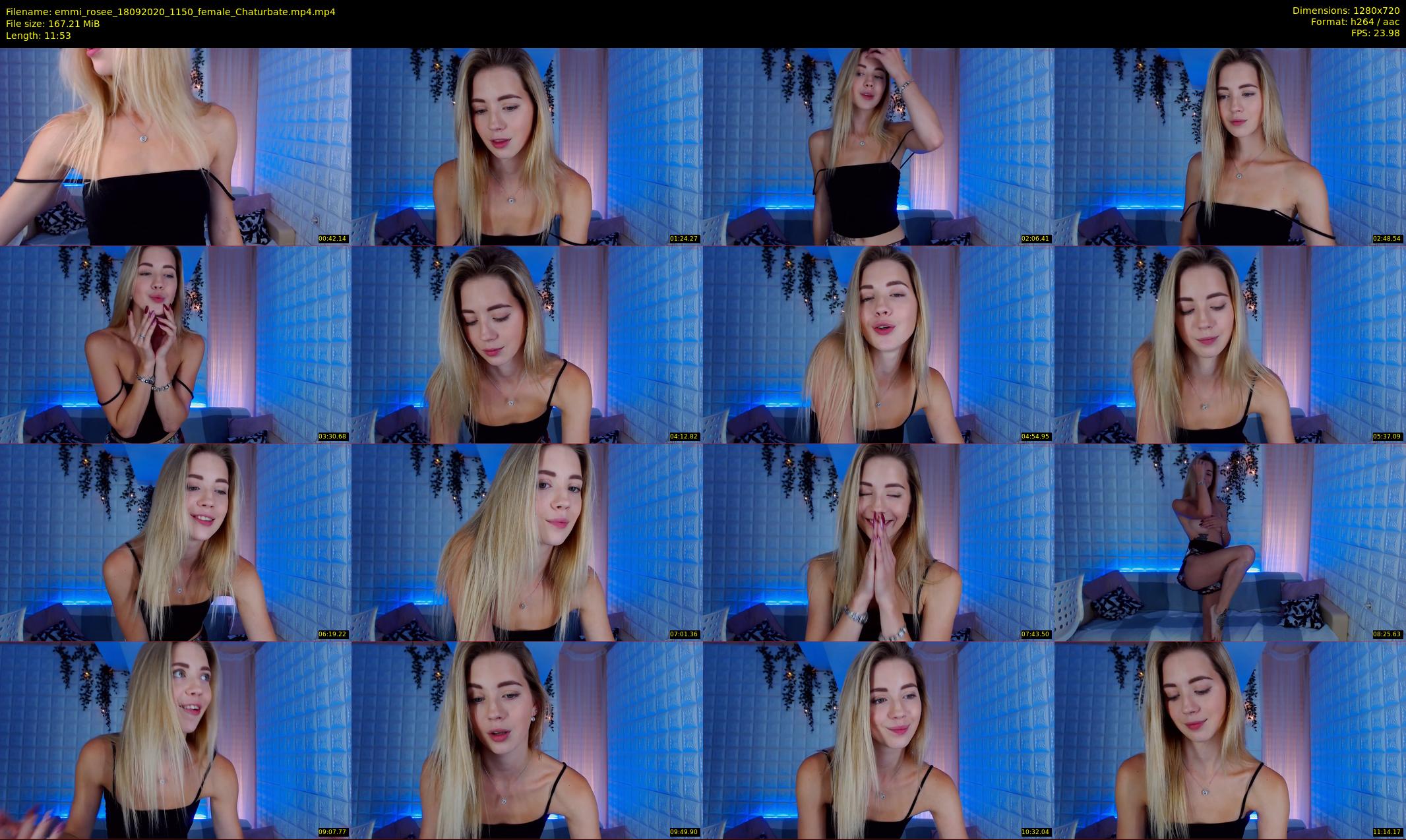 emmi_rosee — 12 minute Chaturbate female cam show recording, 720p, Sep 18, 2020