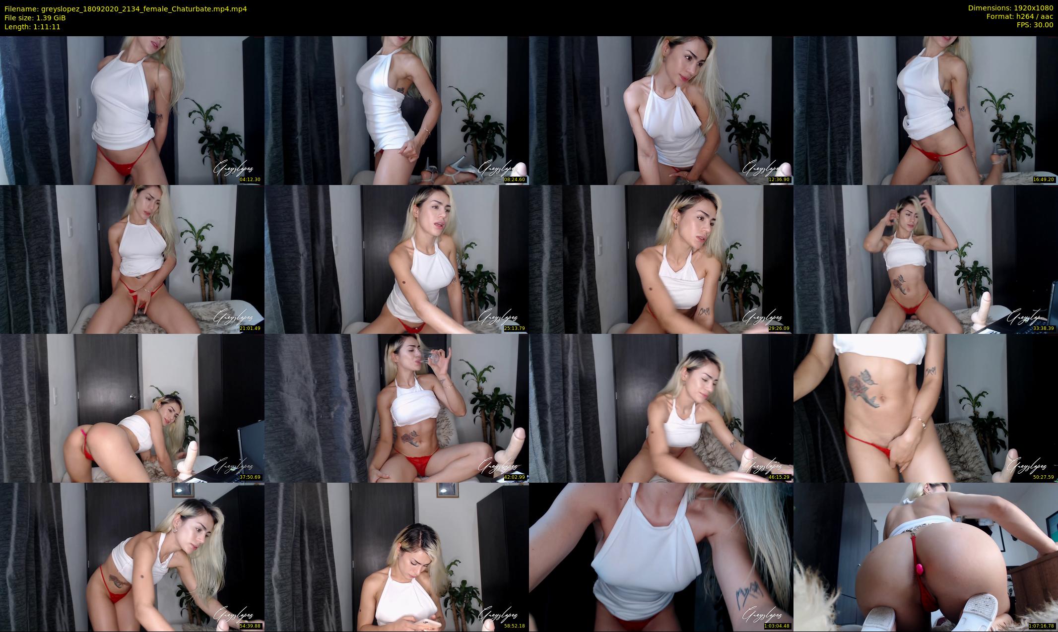 greyslopez — 72 minute Chaturbate female cam show recording, 1080p, Sep 18, 2020