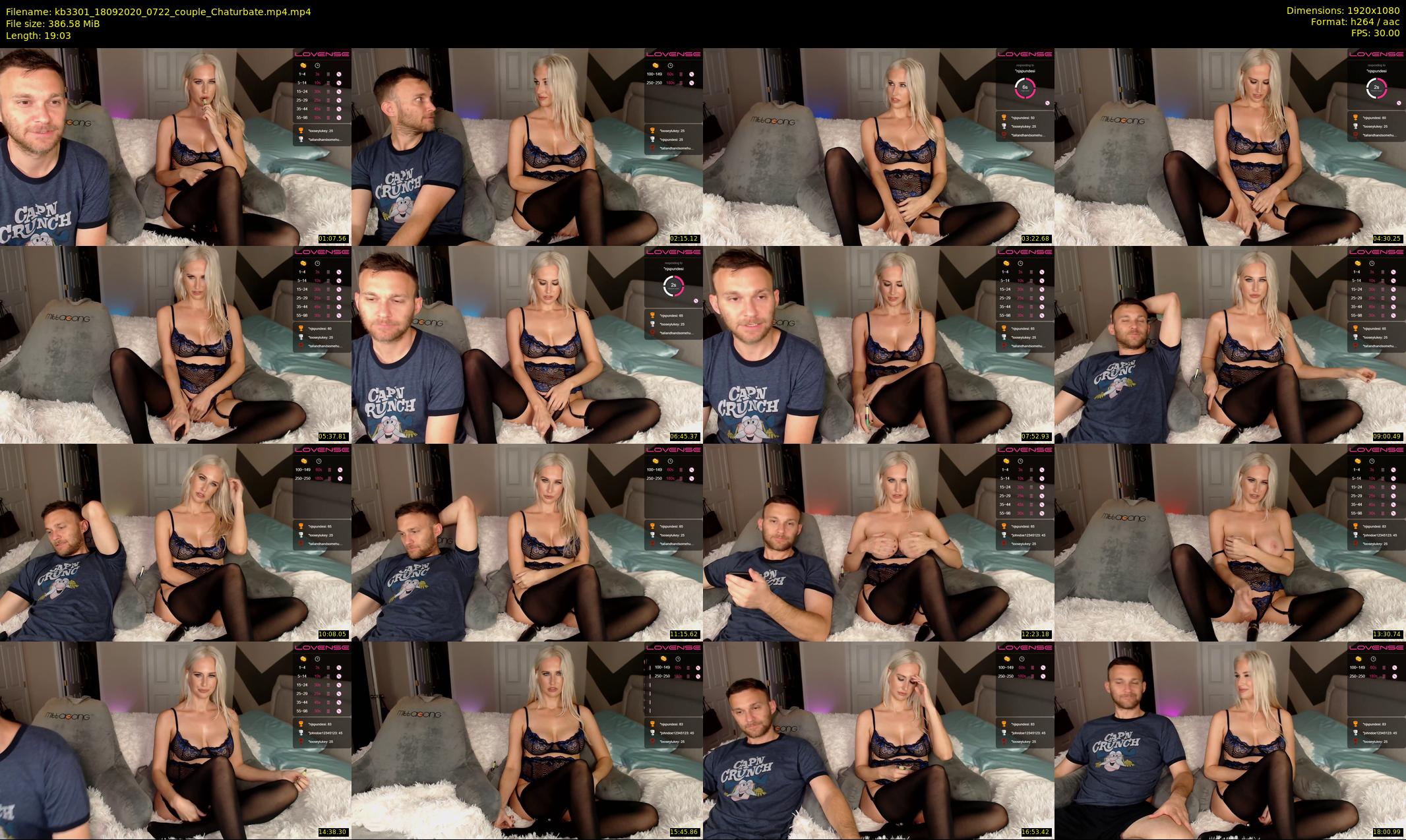 kb3301 — 20 minute Chaturbate couple cam show recording, 1080p, Sep 18, 2020
