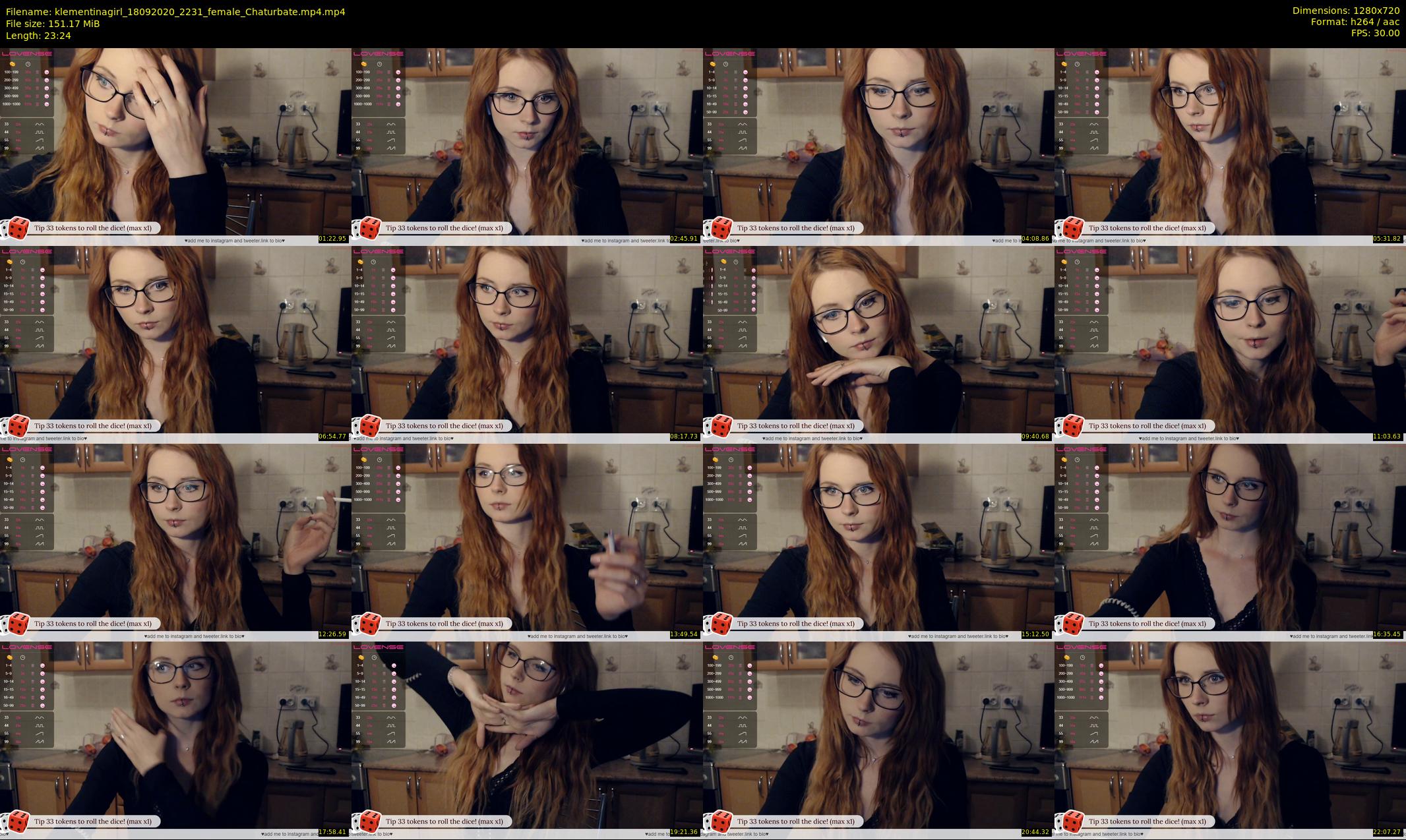 klementinagirl — 24 minute Chaturbate female cam show recording, 720p, Sep 18, 2020