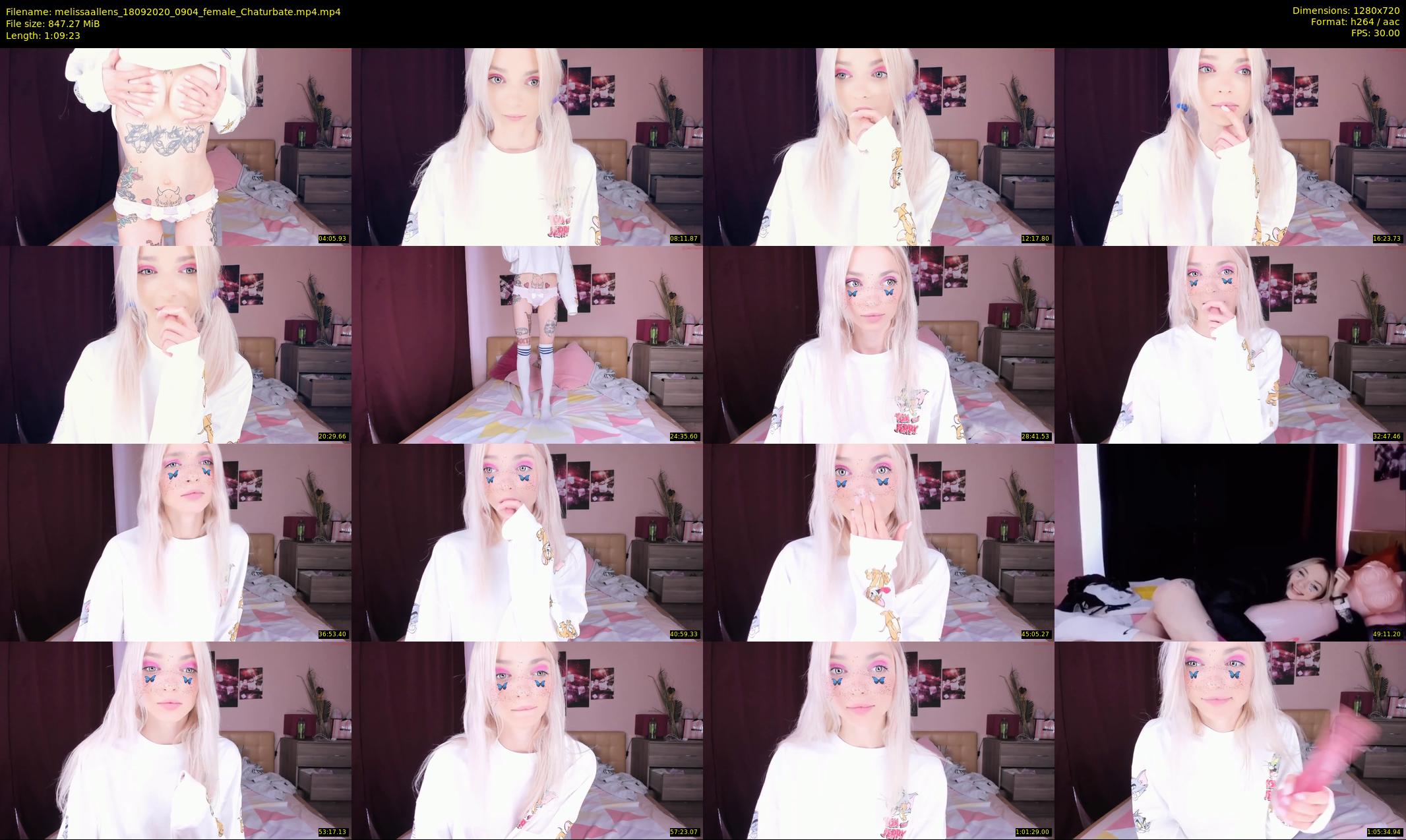 melissaallens — 70 minute Chaturbate female cam show recording, 720p, Sep 18, 2020