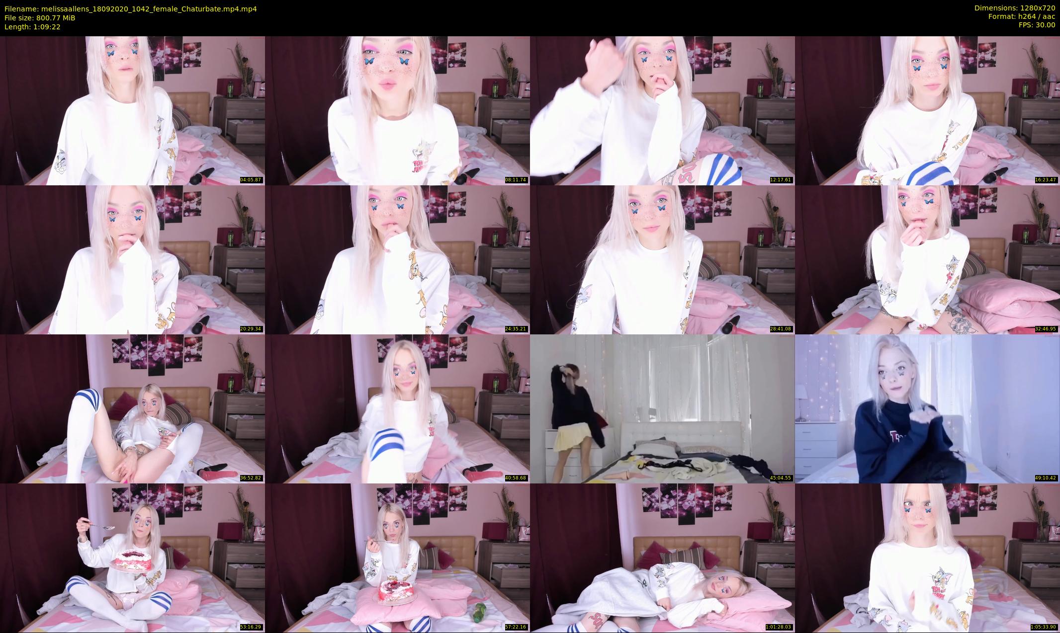 melissaallens — 70 minute Chaturbate female cam show recording, 720p, Sep 18, 2020