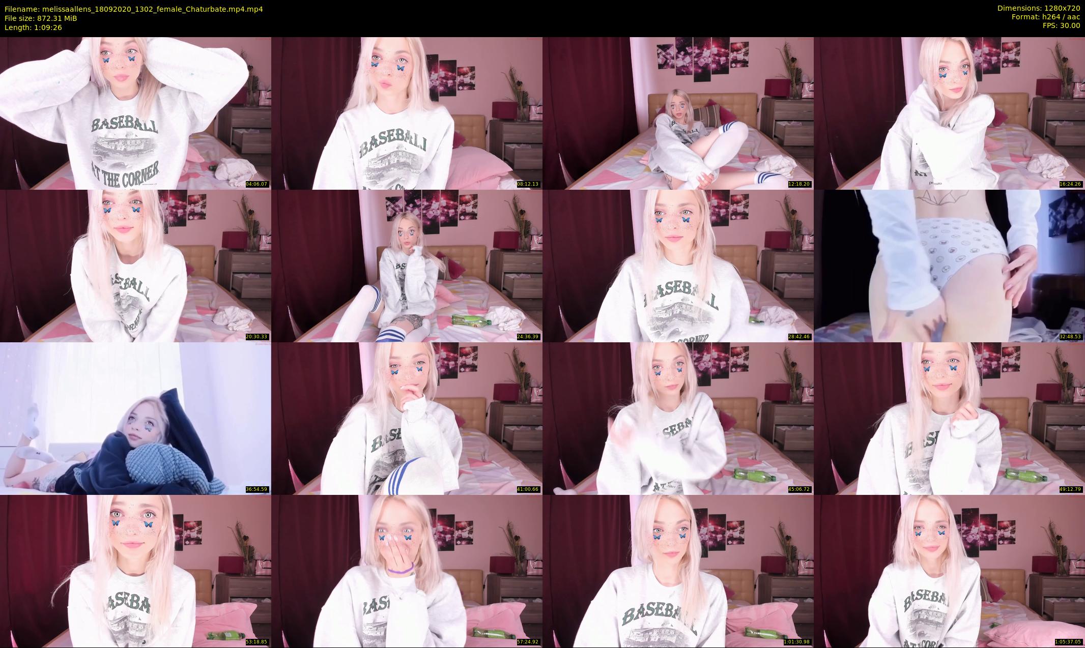 melissaallens — 70 minute Chaturbate female cam show recording, 720p, Sep 18, 2020