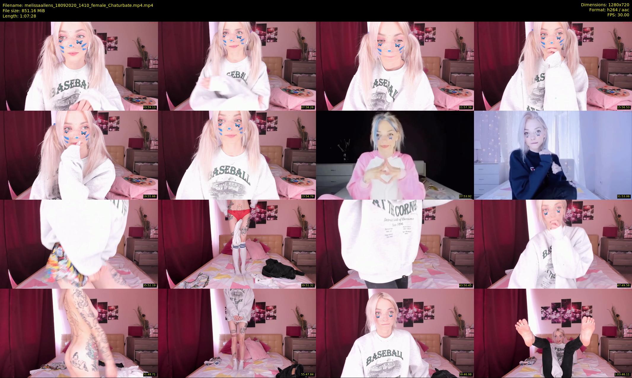 melissaallens — 68 minute Chaturbate female cam show recording, 720p, Sep 18, 2020